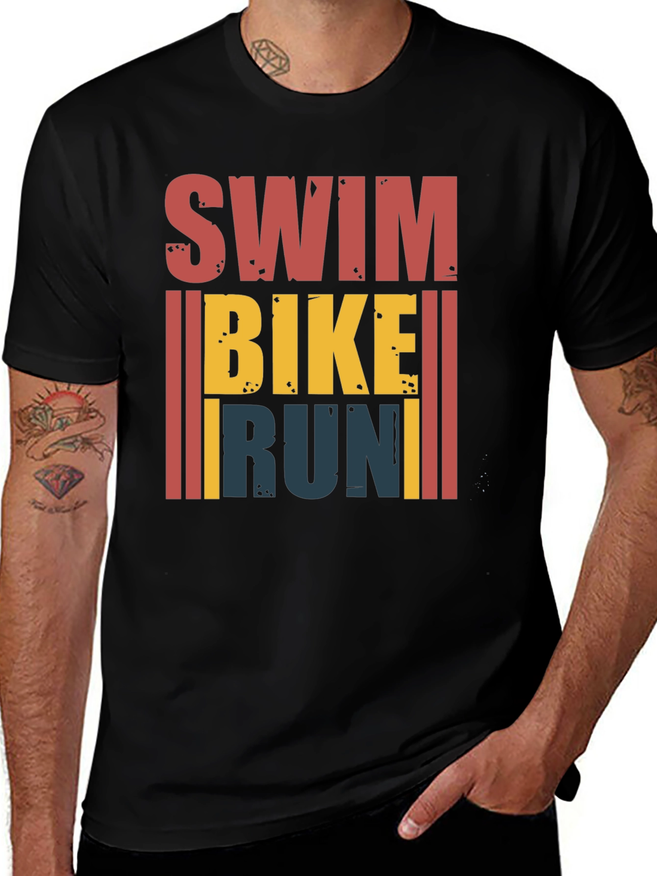 Swim Bike Run Triathlon T-Shirt