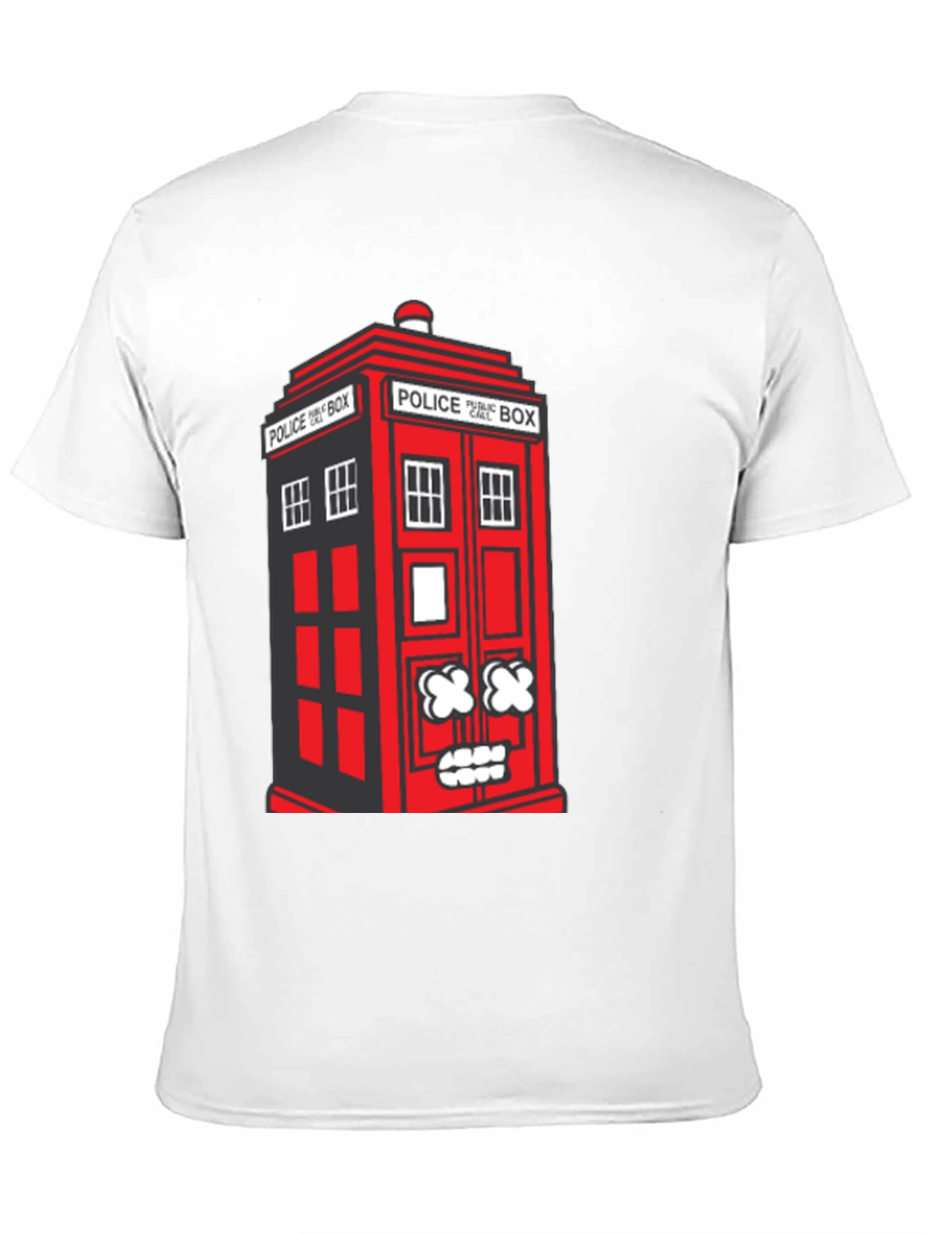 Quirky Red Police Box Graphic T-Shirt