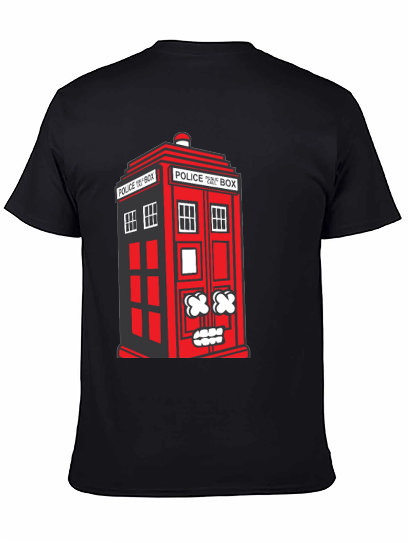 Quirky Red Police Box Graphic T-Shirt