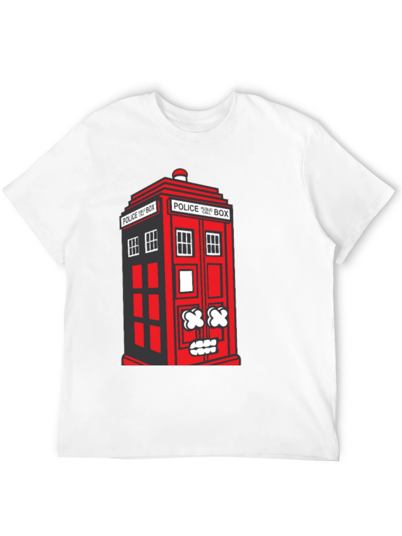 Quirky Red Police Box Graphic T-Shirt