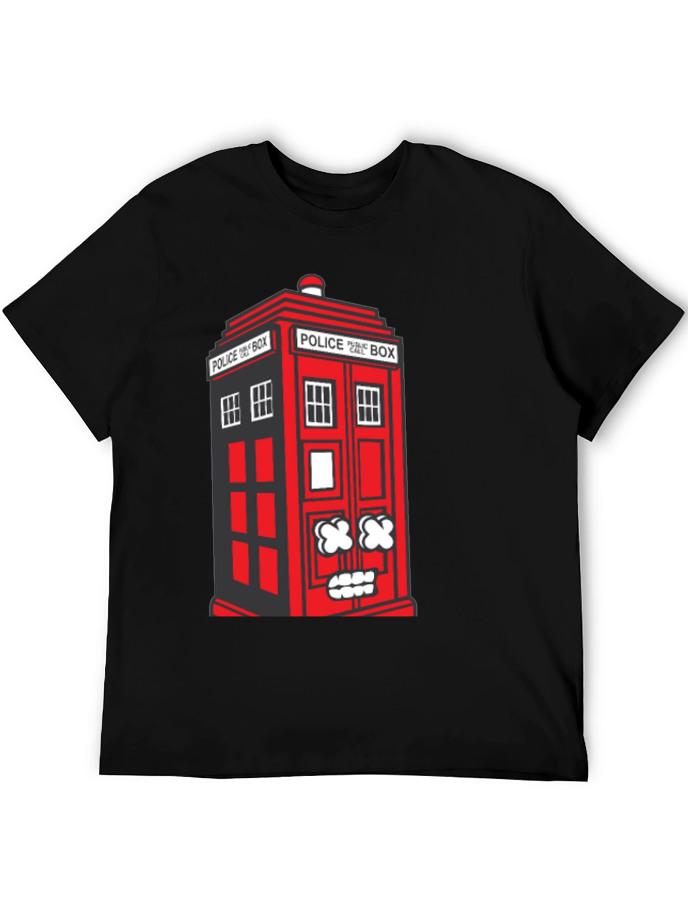 Quirky Red Police Box Graphic T-Shirt
