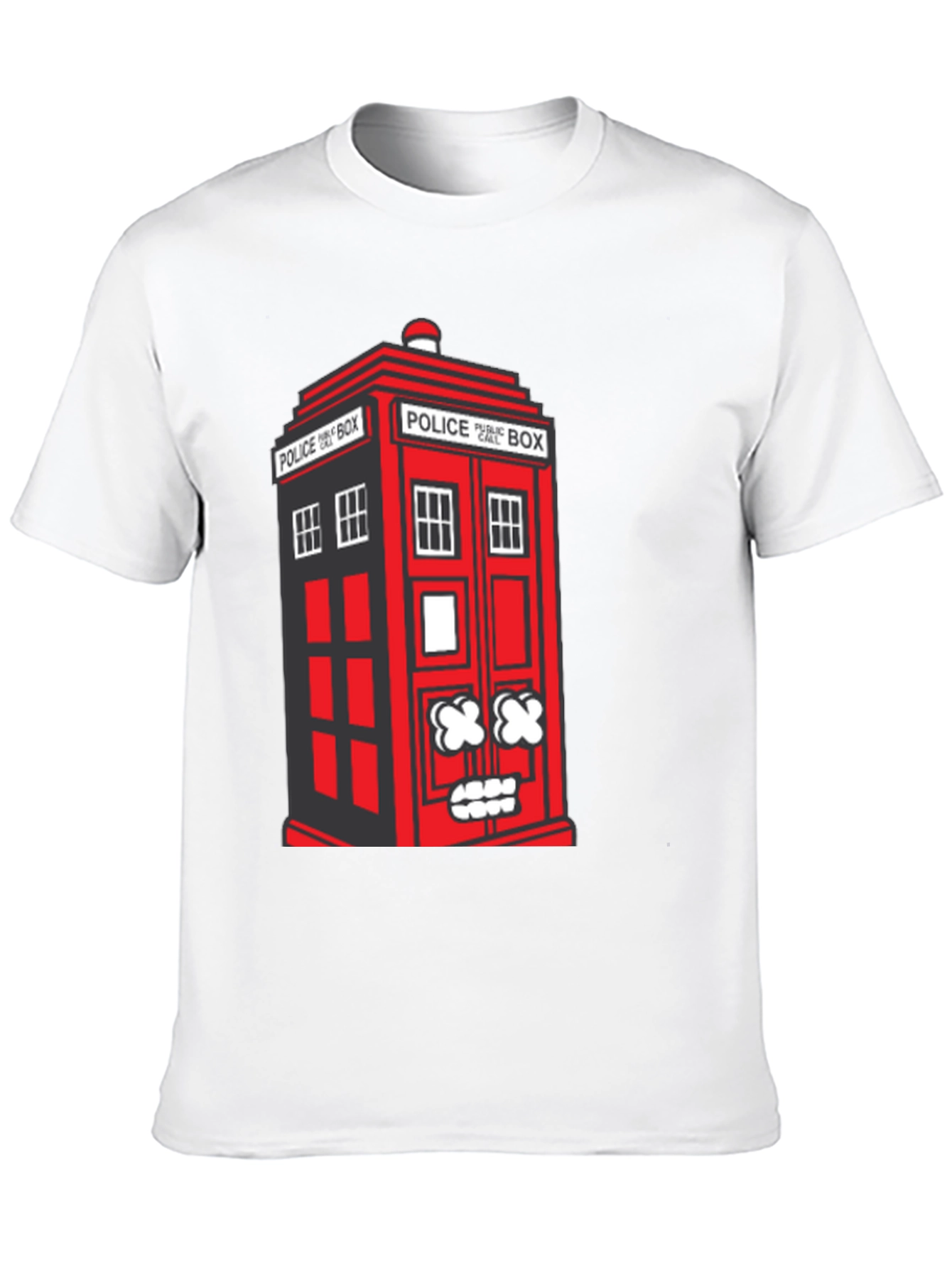 Quirky Red Police Box Graphic T-Shirt