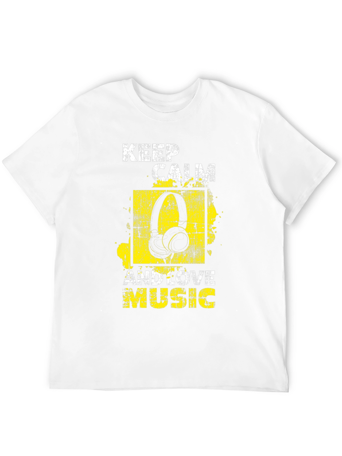Keep Calm & Love Music Graphic Tee - Black
