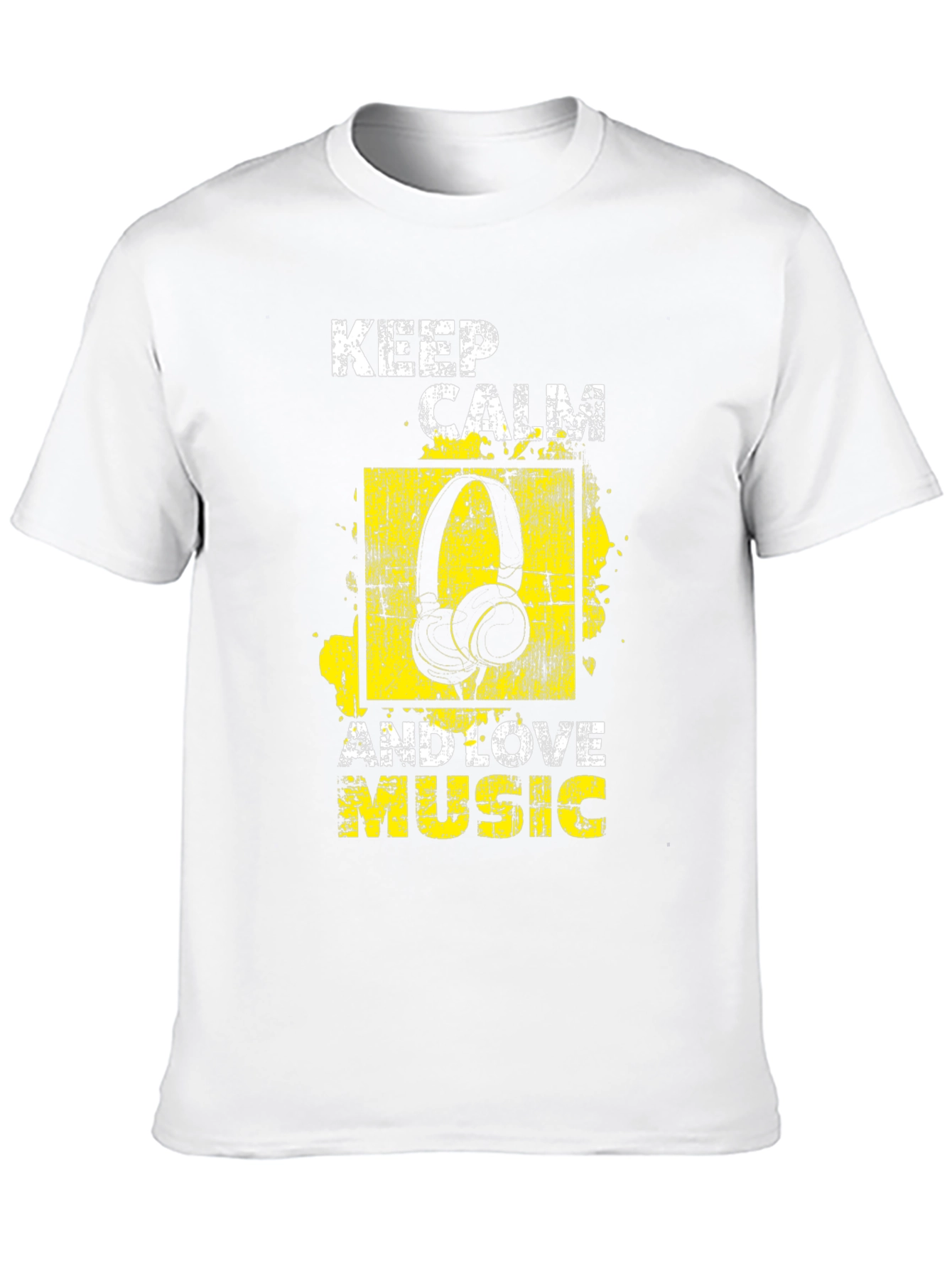 Keep Calm & Love Music Graphic Tee - Black