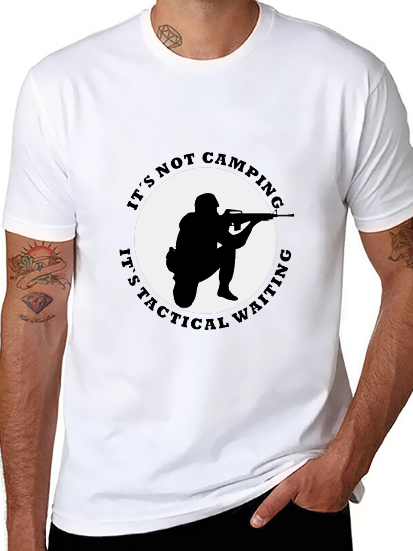 Tactical Waiting Graphic Tee - Black