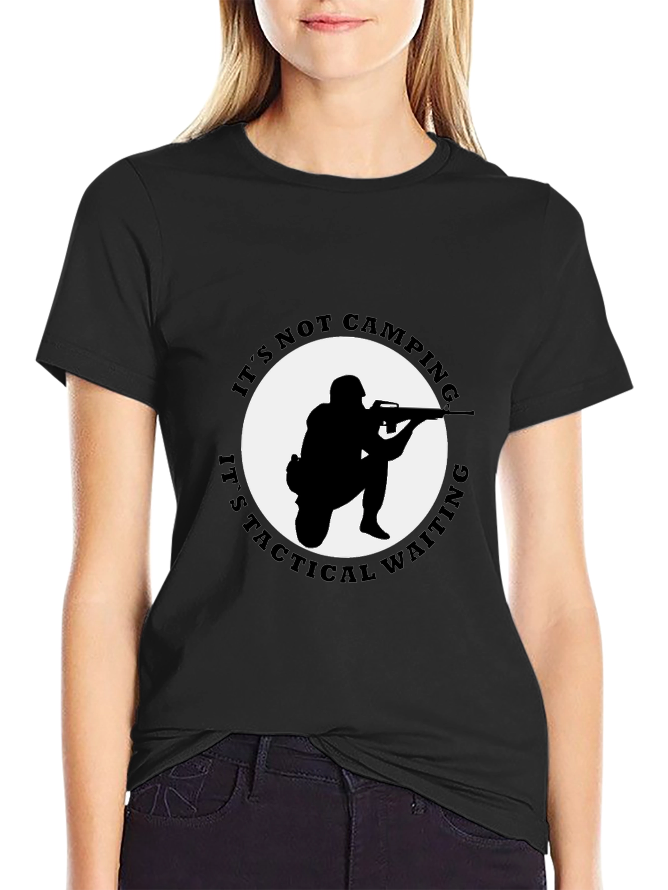 Tactical Waiting Graphic Tee - Black
