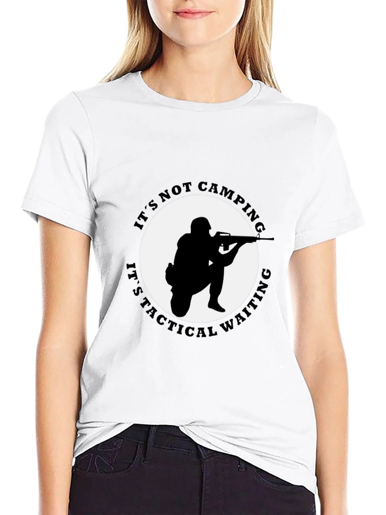 Tactical Waiting Graphic Tee - Black