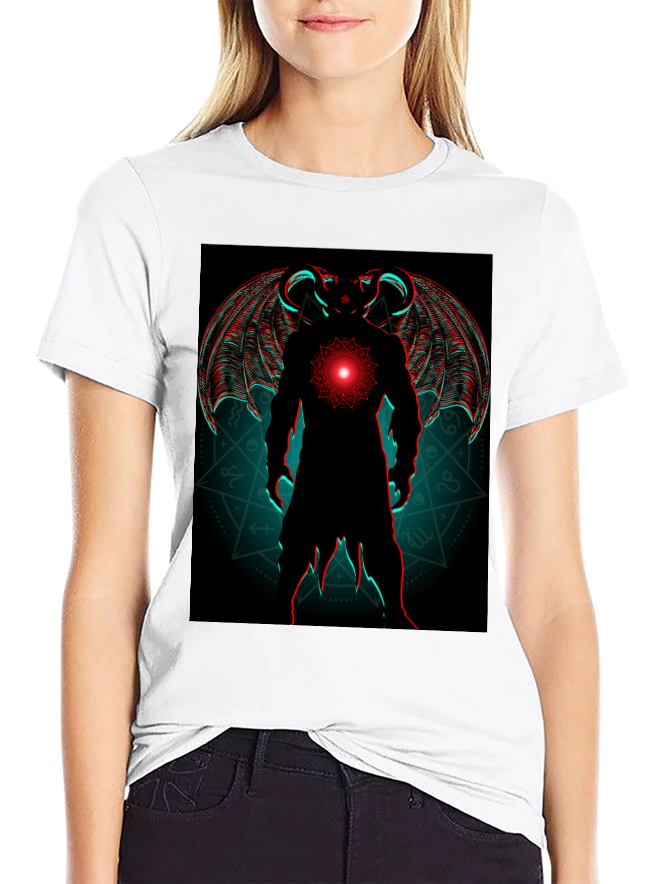 Demon Wings Graphic Tee - Black