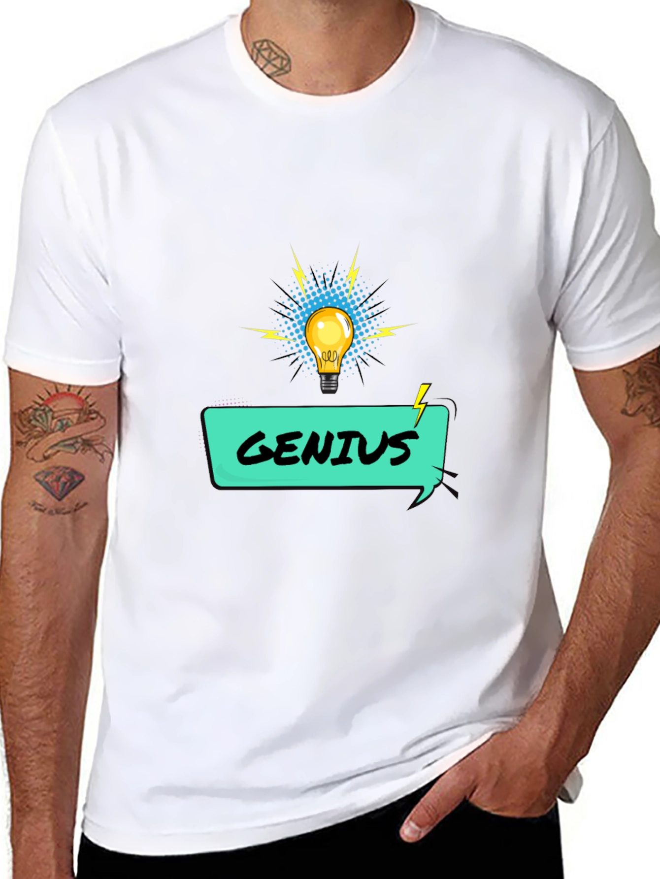 Genius Idea Graphic Tee - Lightbulb Design