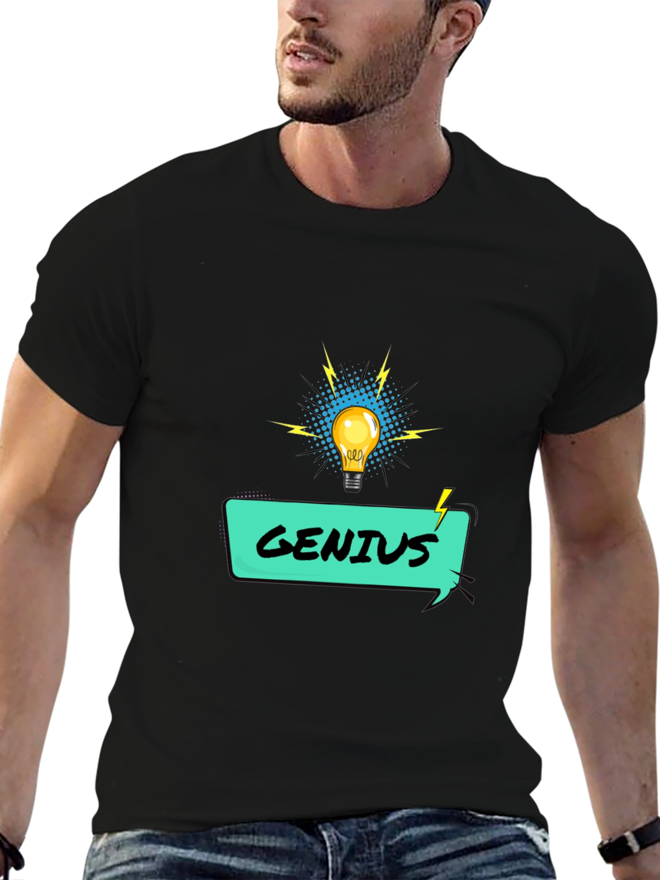 Genius Idea Graphic Tee - Lightbulb Design