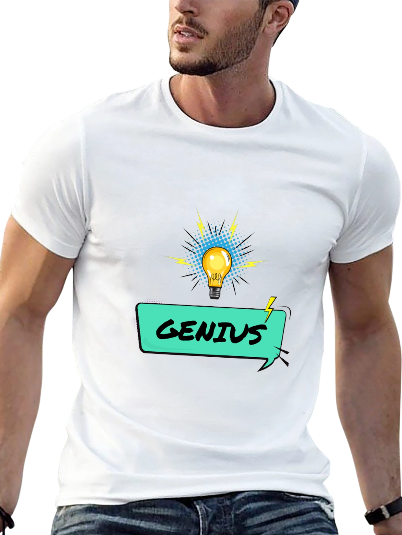 Genius Idea Graphic Tee - Lightbulb Design
