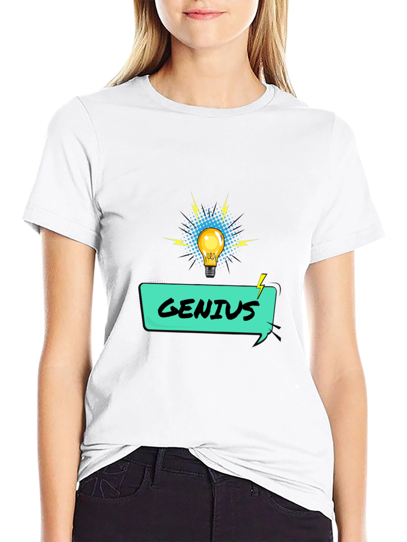 Genius Idea Graphic Tee - Lightbulb Design