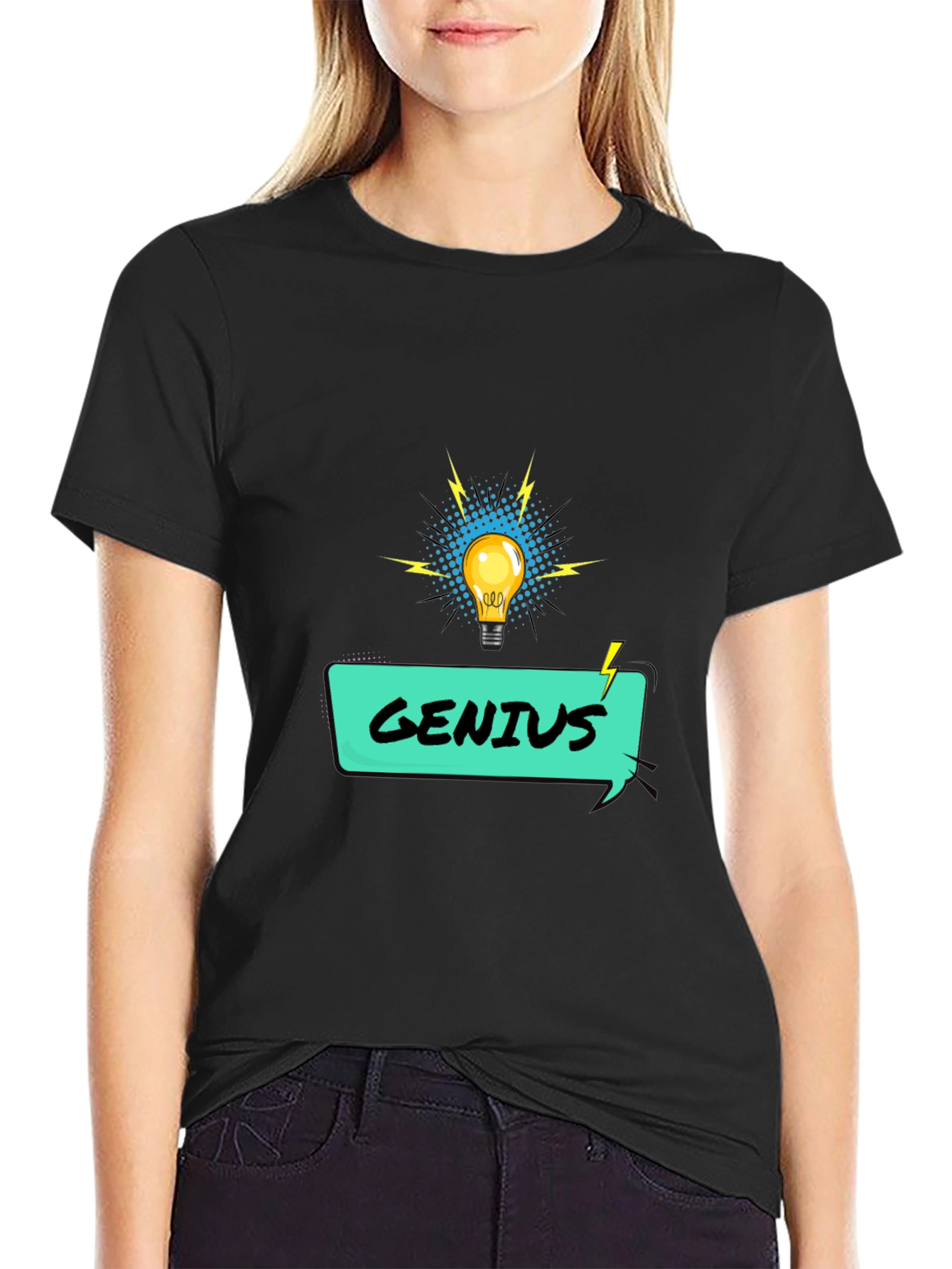 Genius Idea Graphic Tee - Lightbulb Design