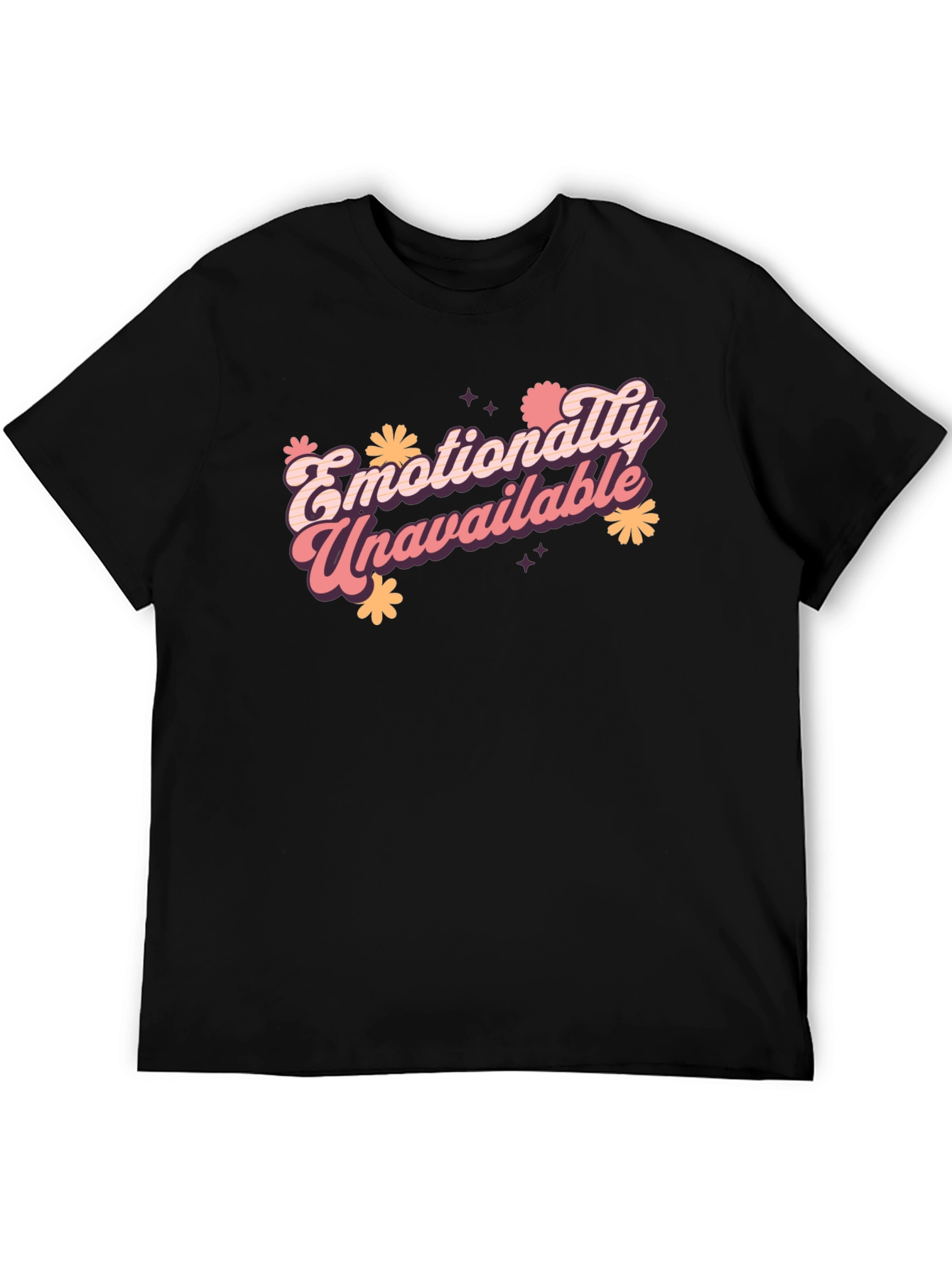 Emotionally Unavailable Graphic T-Shirt - Black