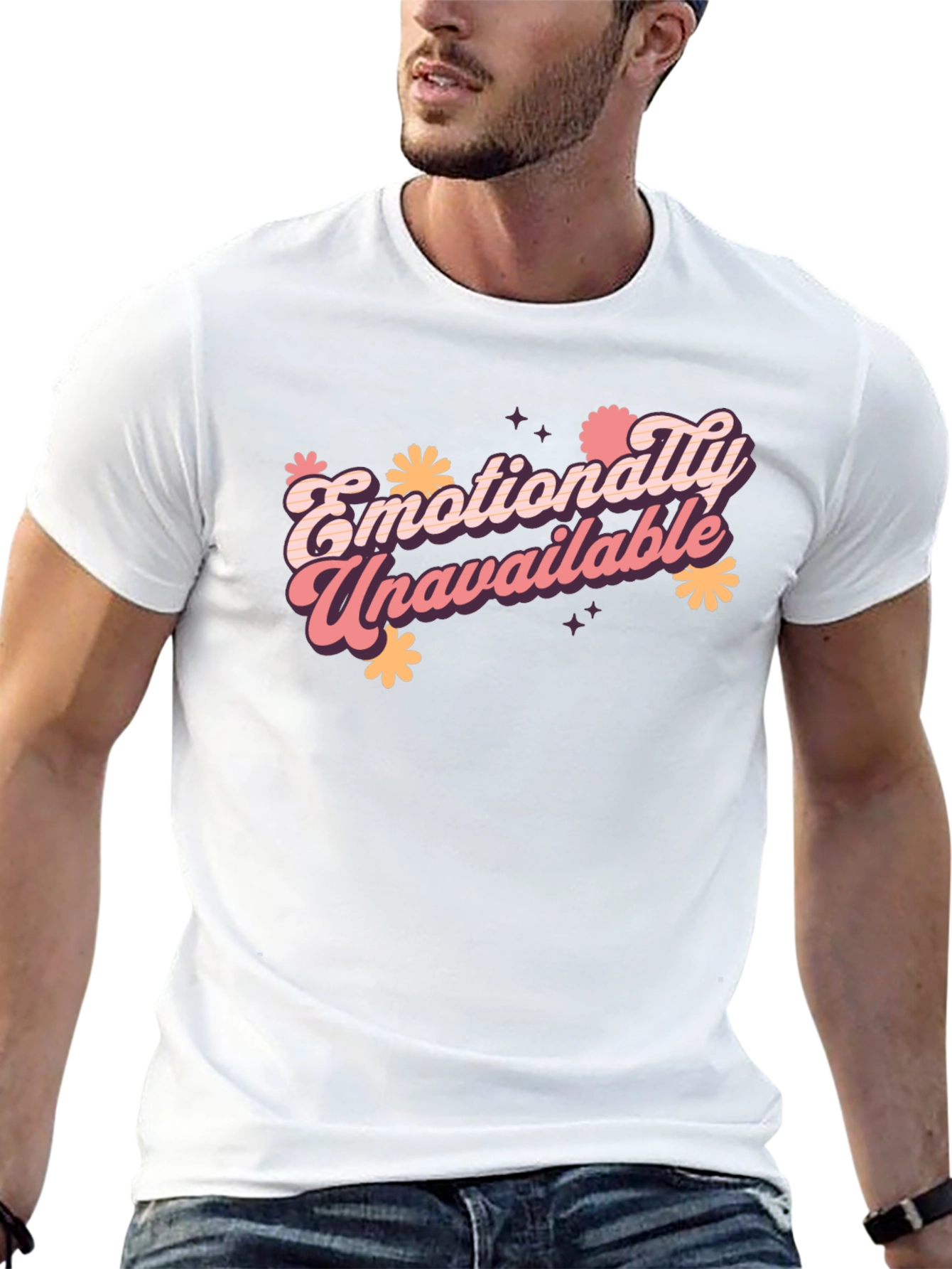 Emotionally Unavailable Graphic T-Shirt - Black