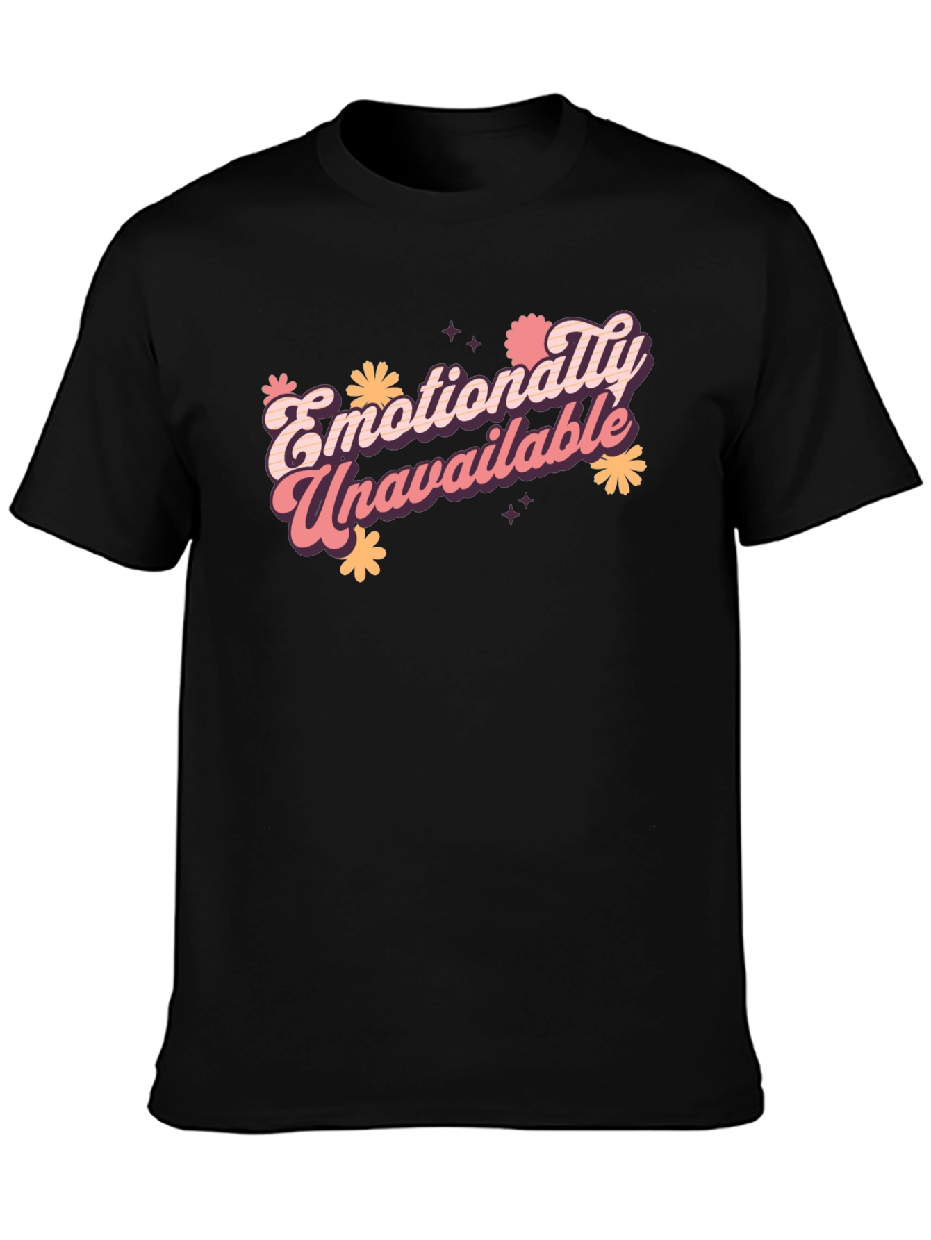 Emotionally Unavailable Graphic T-Shirt - Black