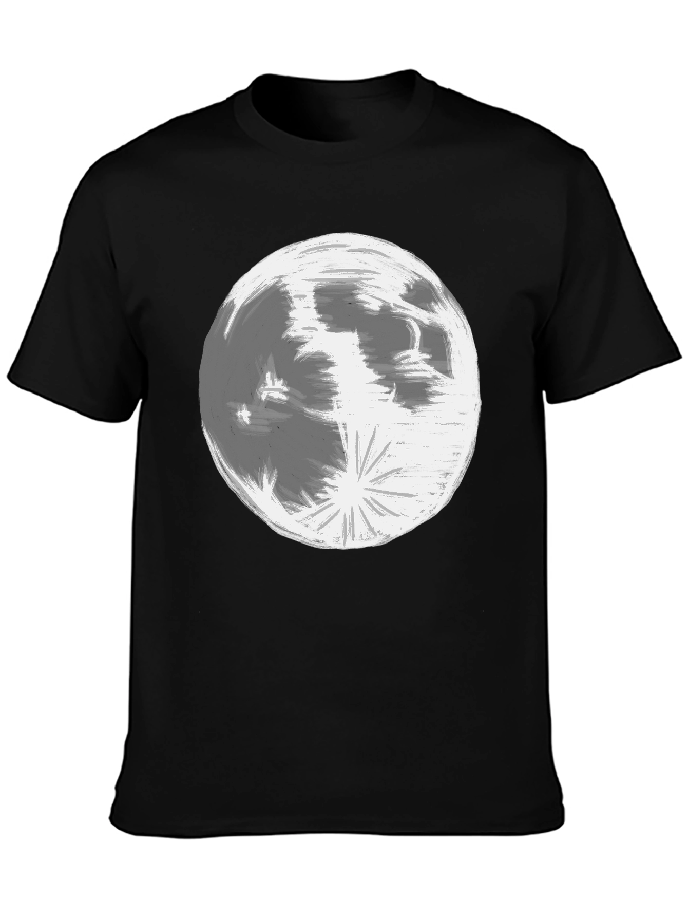 Lunar Graphic Tee - Classic Black Cotton