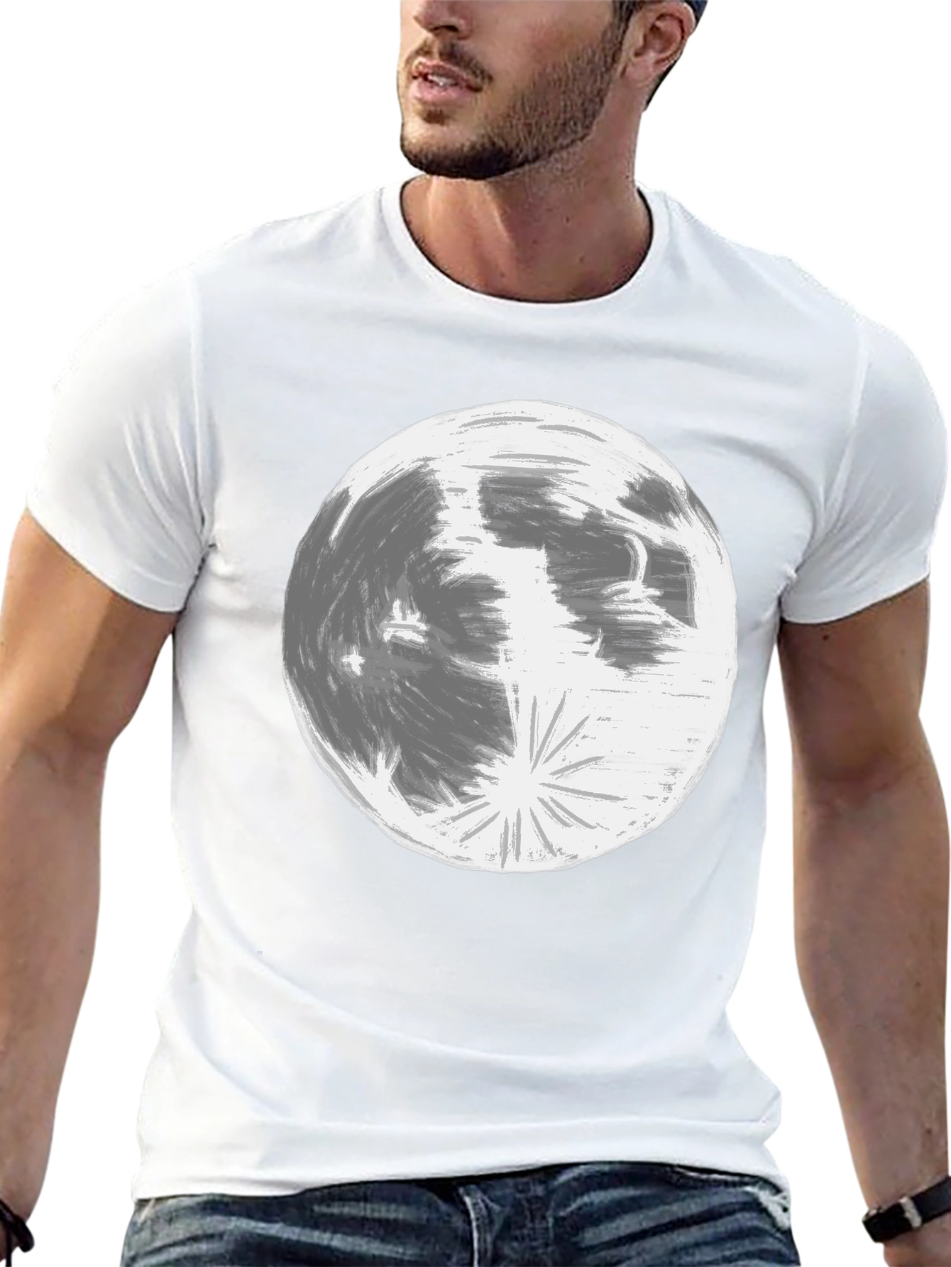 Lunar Graphic Tee - Classic Black Cotton