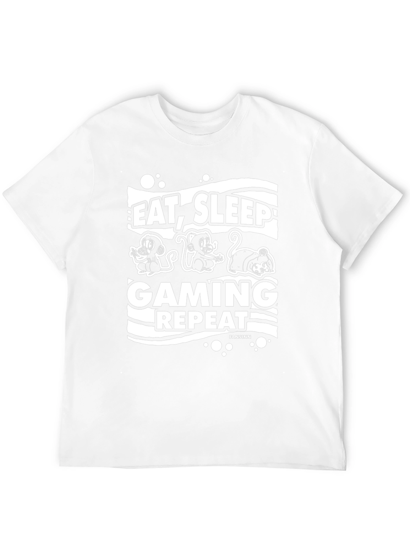 Eat Sleep Gaming Repeat Black T-Shirt