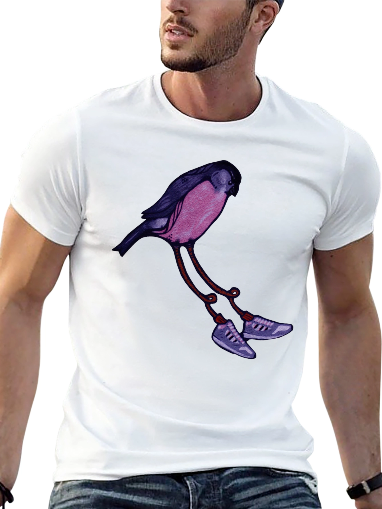 Bird in Sneakers Graphic Tee - Unique Streetwear