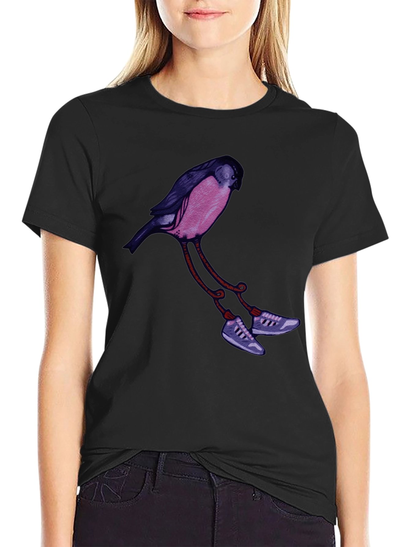Bird in Sneakers Graphic Tee - Unique Streetwear