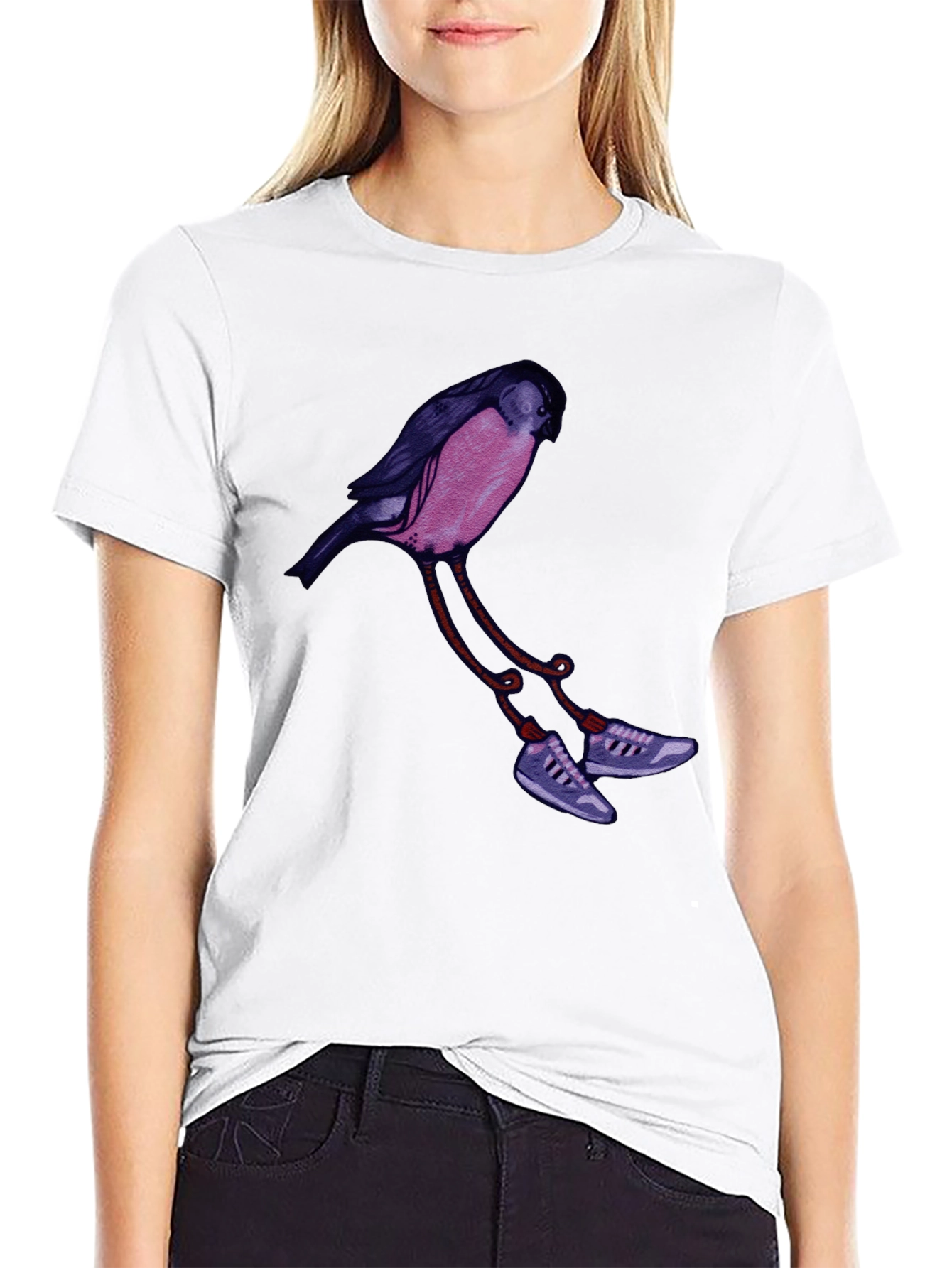 Bird in Sneakers Graphic Tee - Unique Streetwear