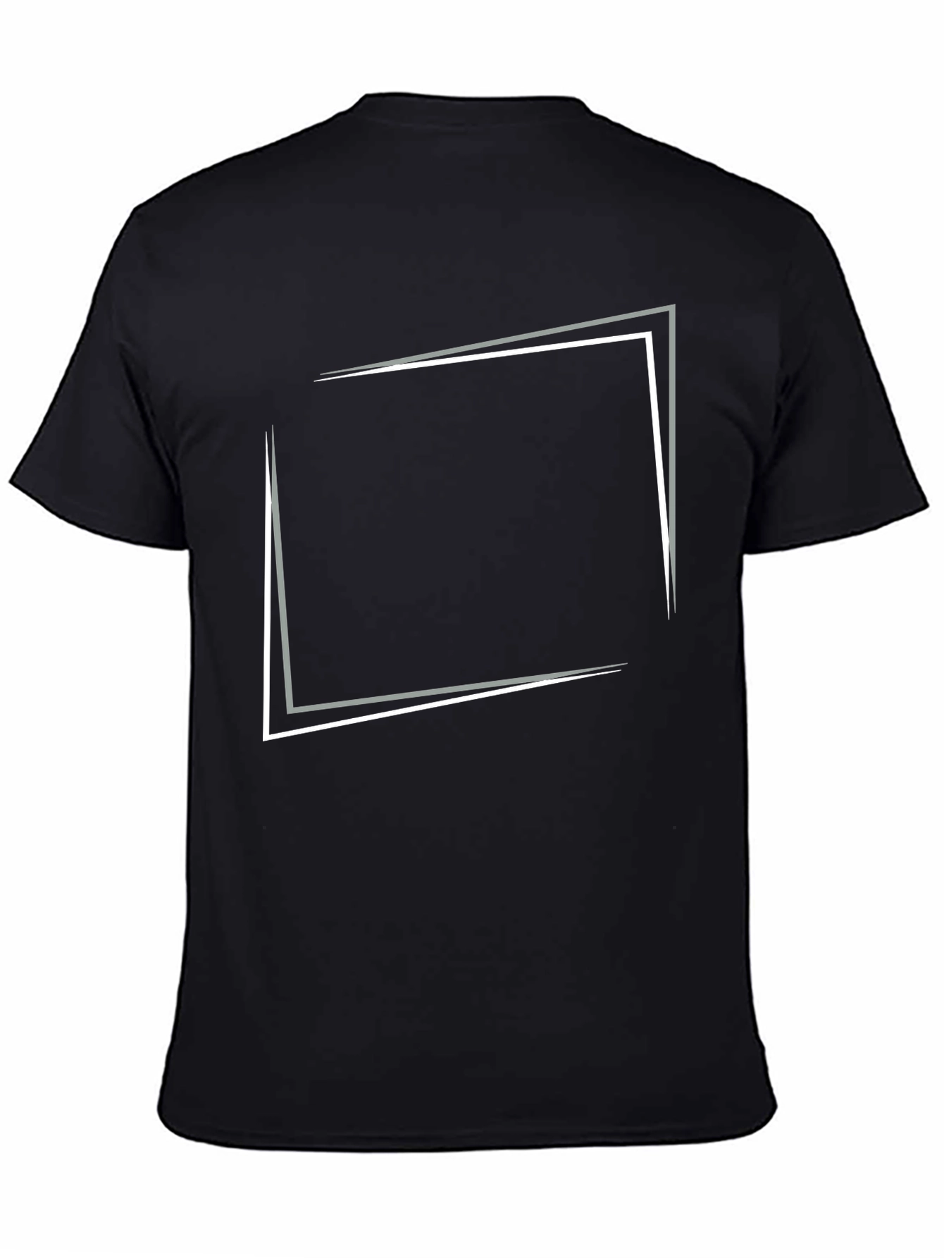 Modern Graphic Tee - Black Square Design