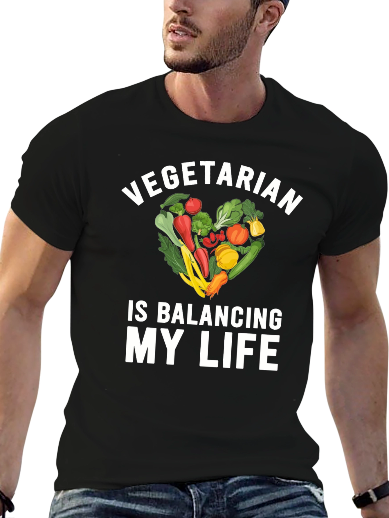 Vegetarian Balancing My Life T-Shirt