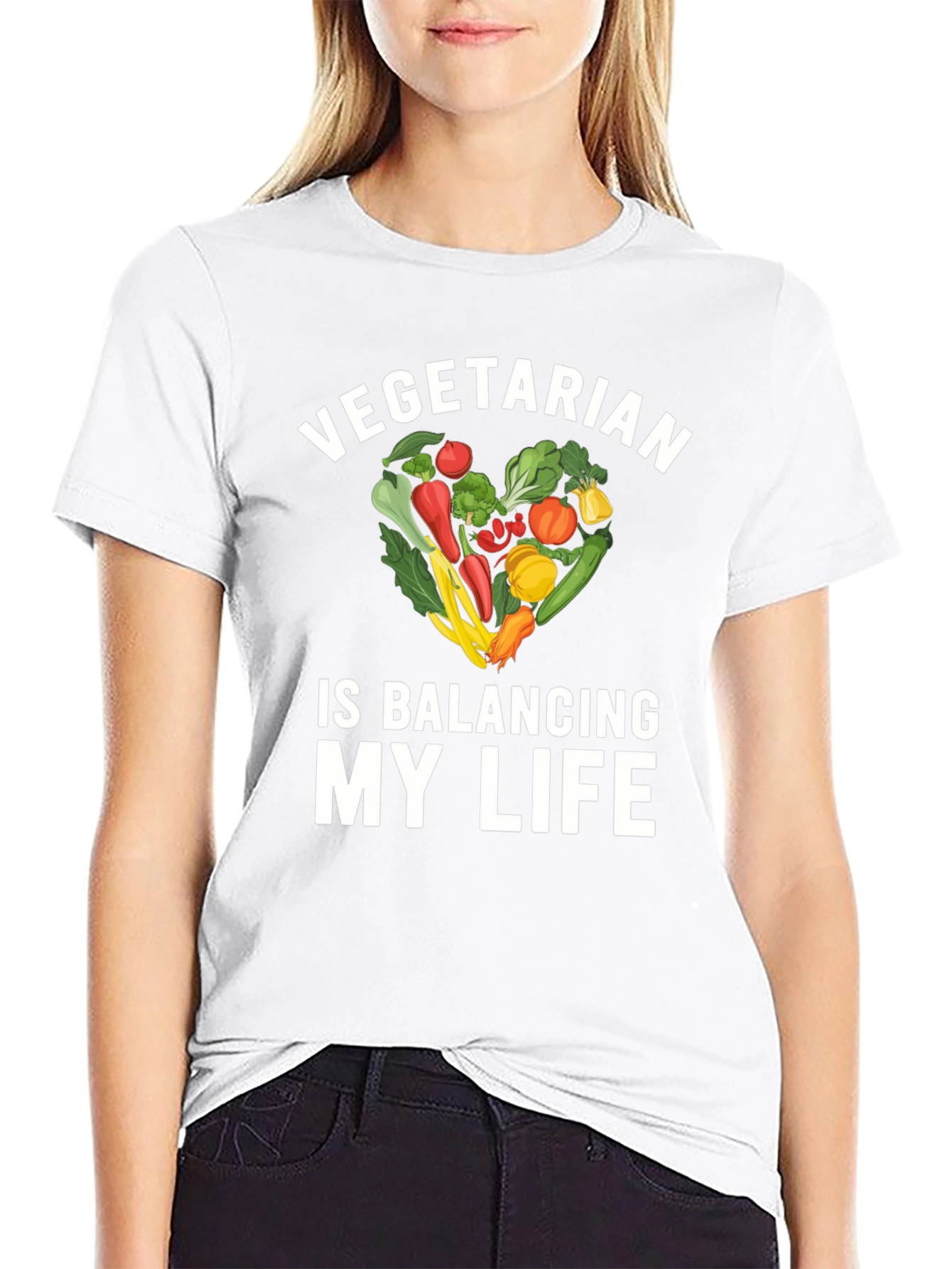 Vegetarian Balancing My Life T-Shirt