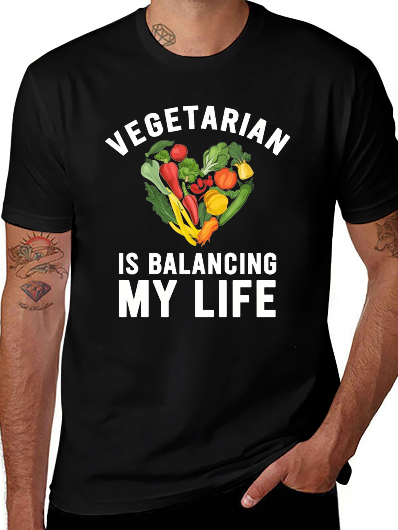 Vegetarian Balancing My Life T-Shirt