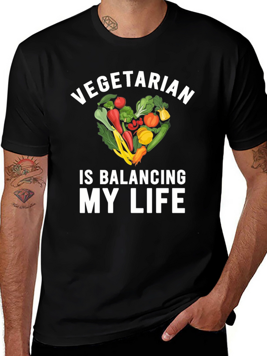 Vegetarian Balancing My Life T-Shirt