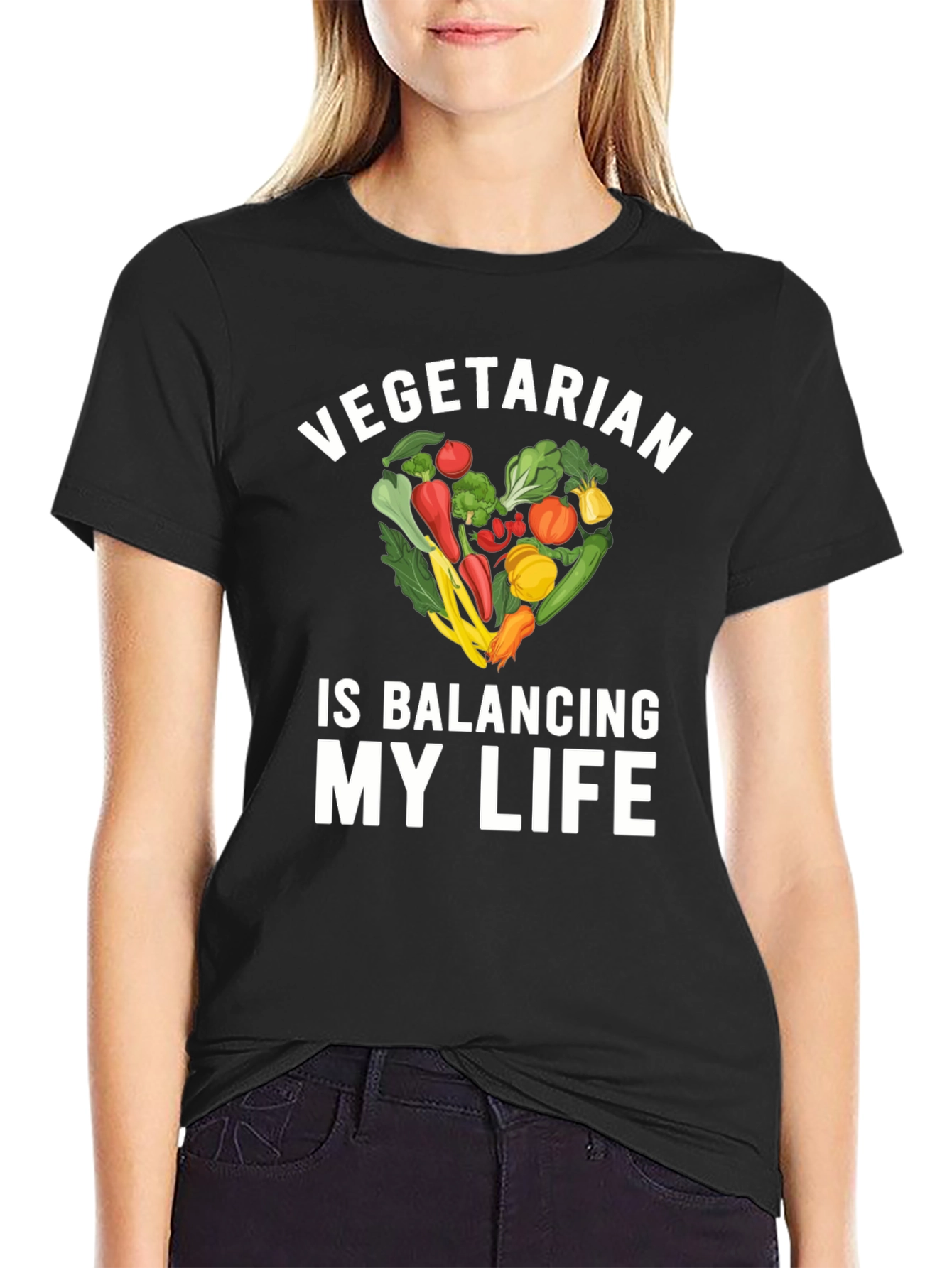 Vegetarian Balancing My Life T-Shirt