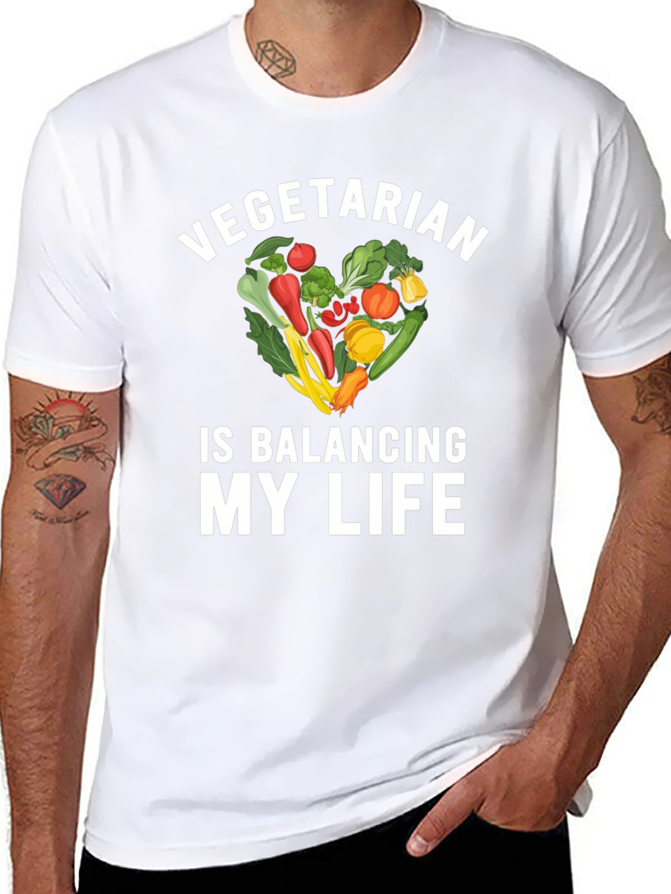 Vegetarian Balancing My Life T-Shirt