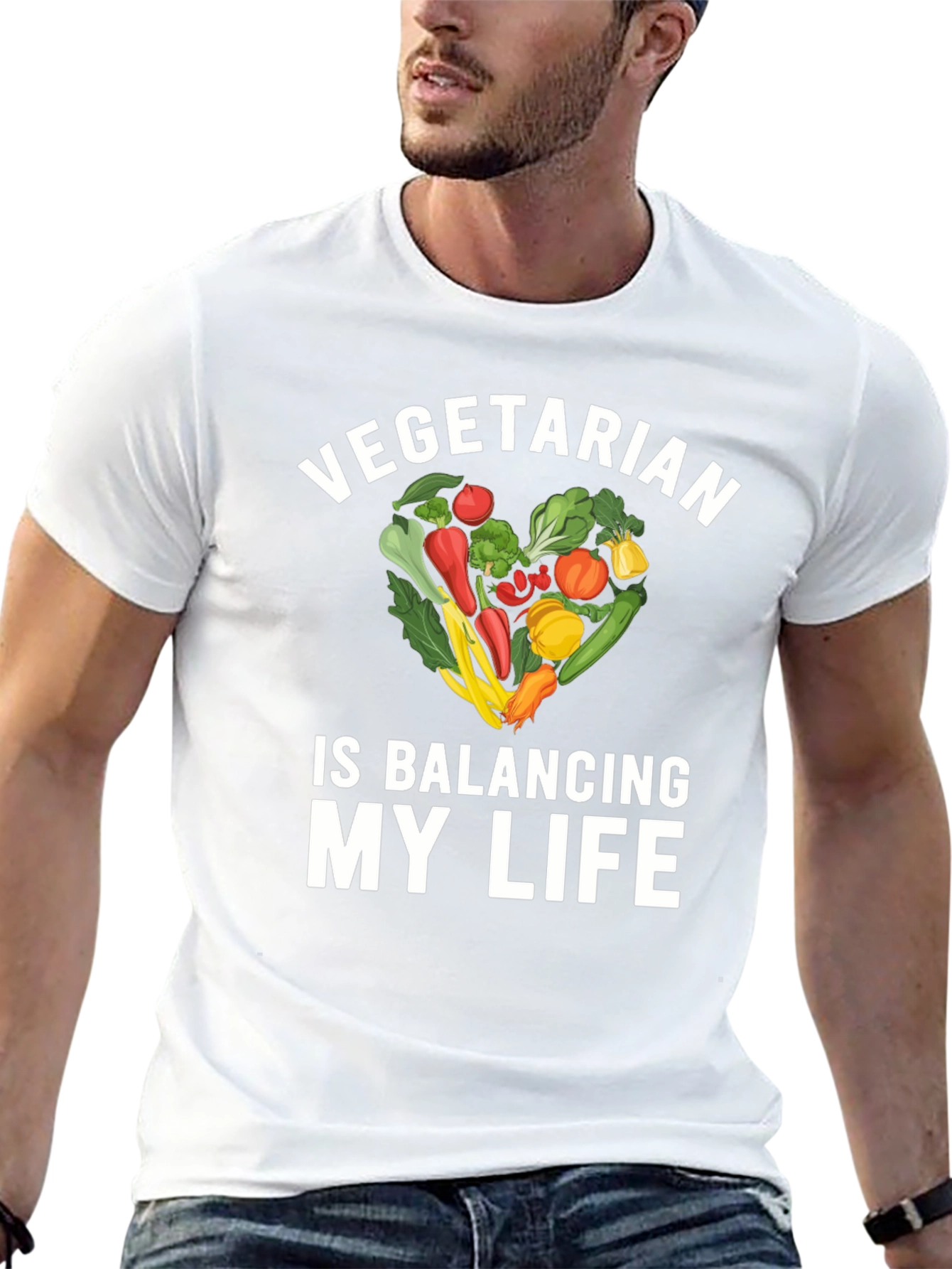 Vegetarian Balancing My Life T-Shirt
