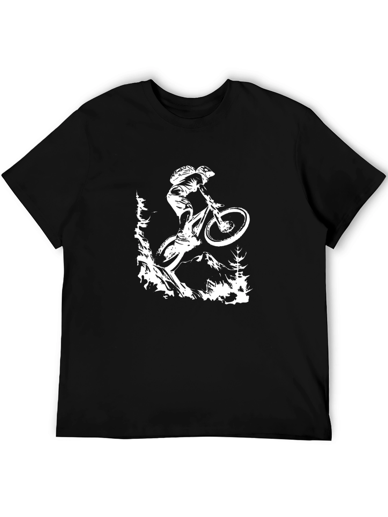 Mountain Biker Graphic Tee - Black