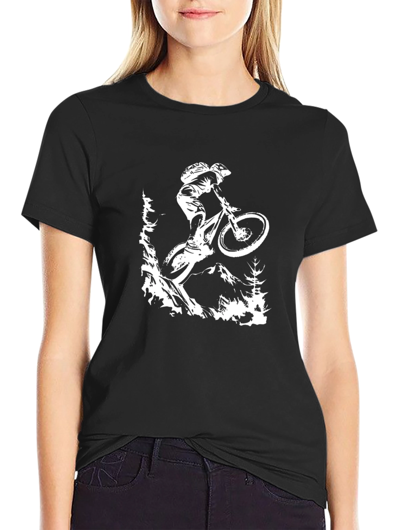 Mountain Biker Graphic Tee - Black