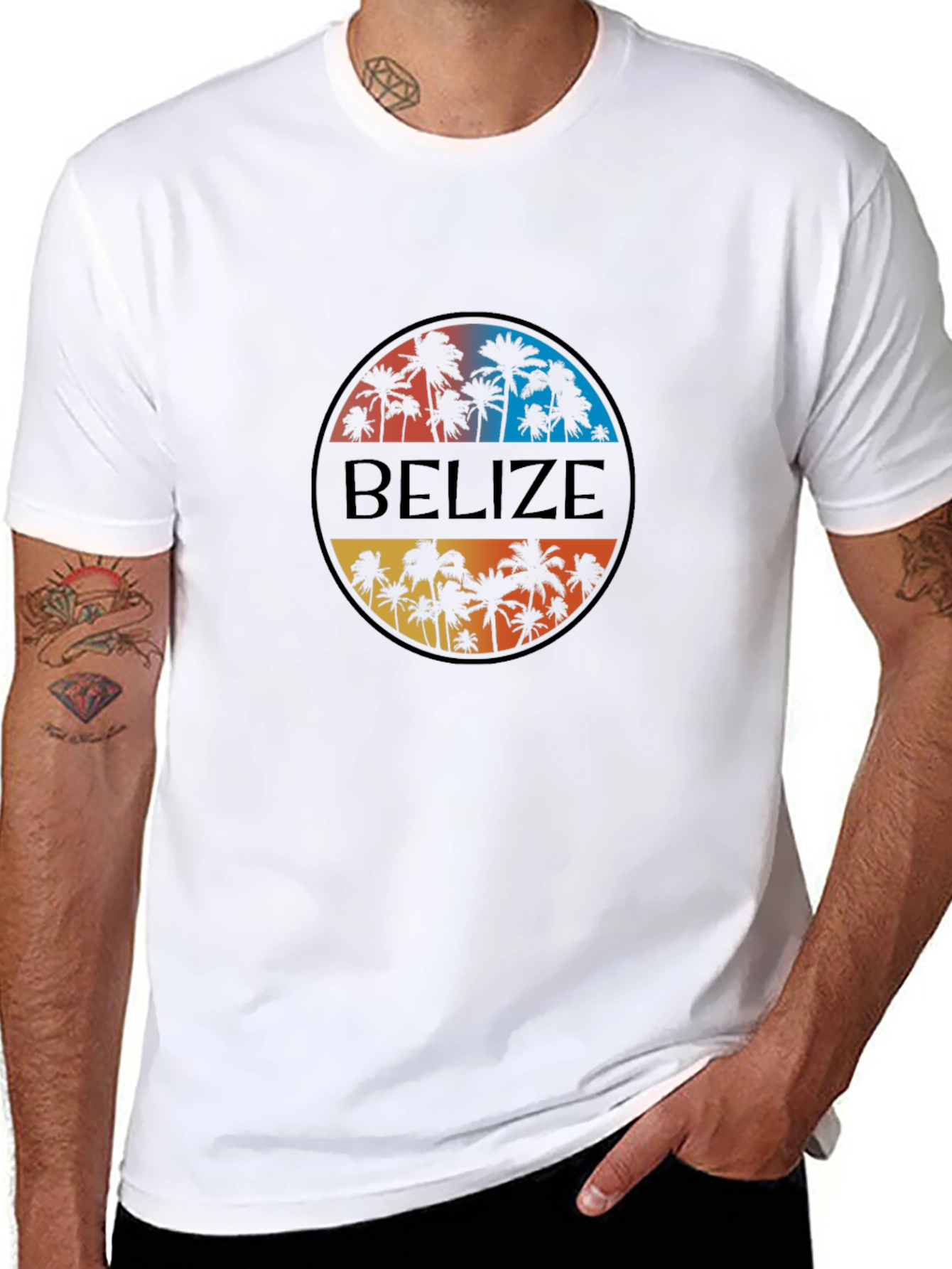 Belize Palms Graphic Tee - Island Vibes