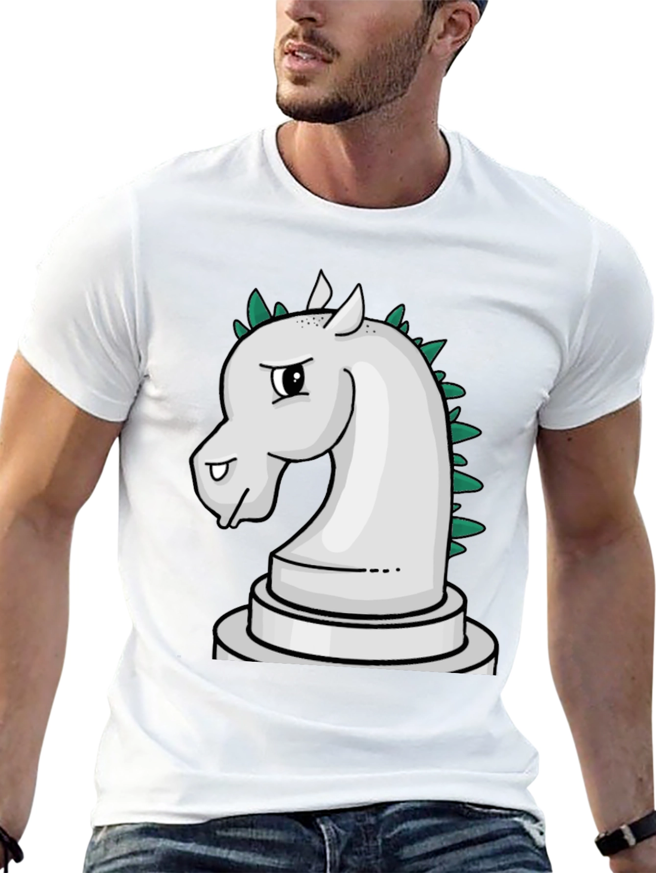 Chess Knight Dragon T-Shirt - Black