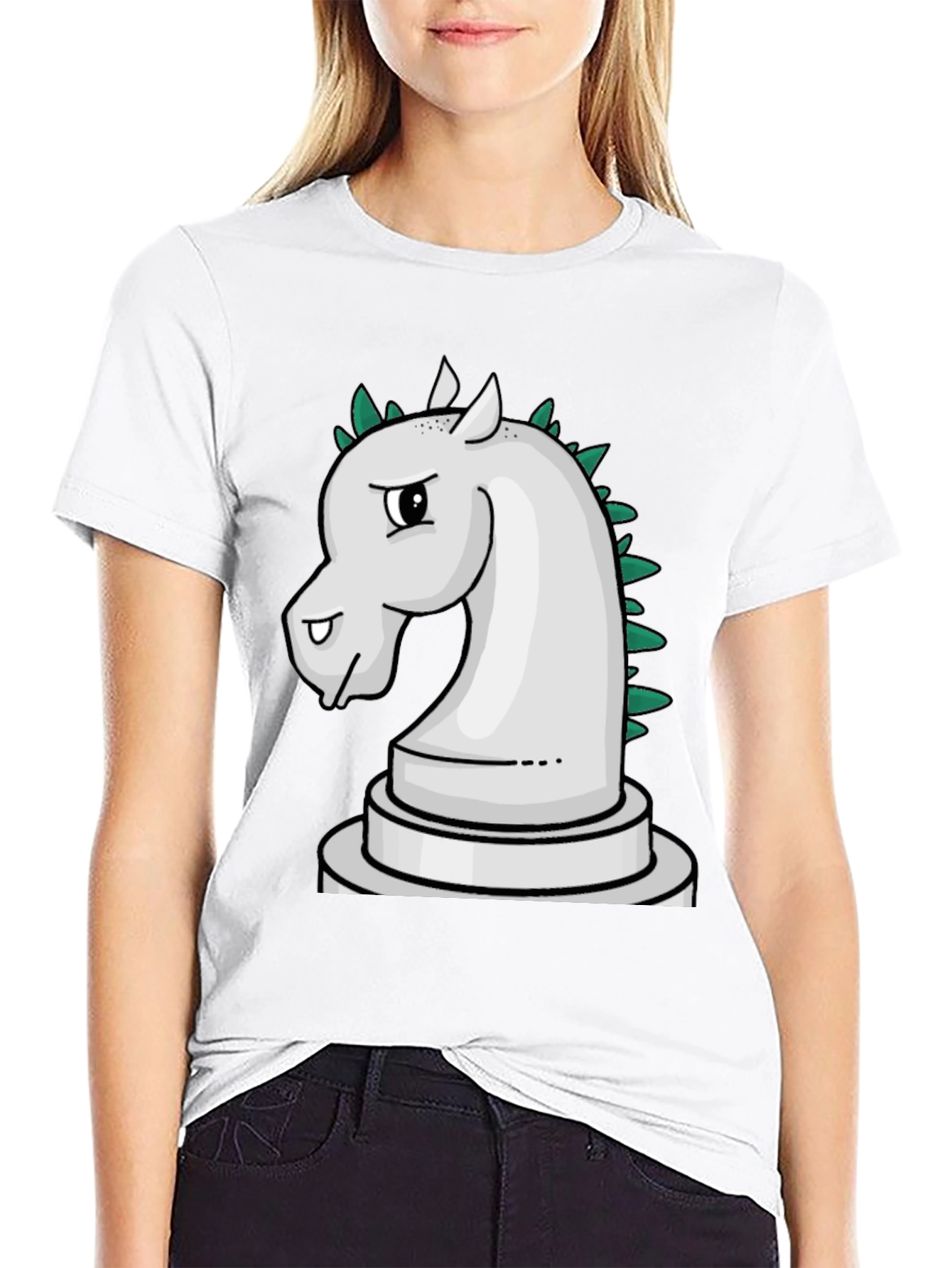 Chess Knight Dragon T-Shirt - Black