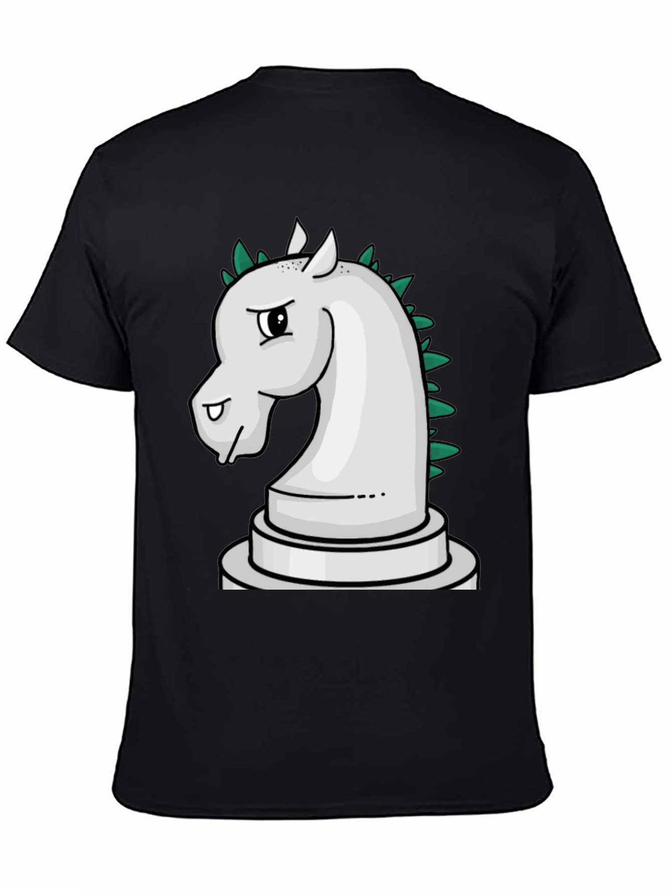 Chess Knight Dragon T-Shirt - Black