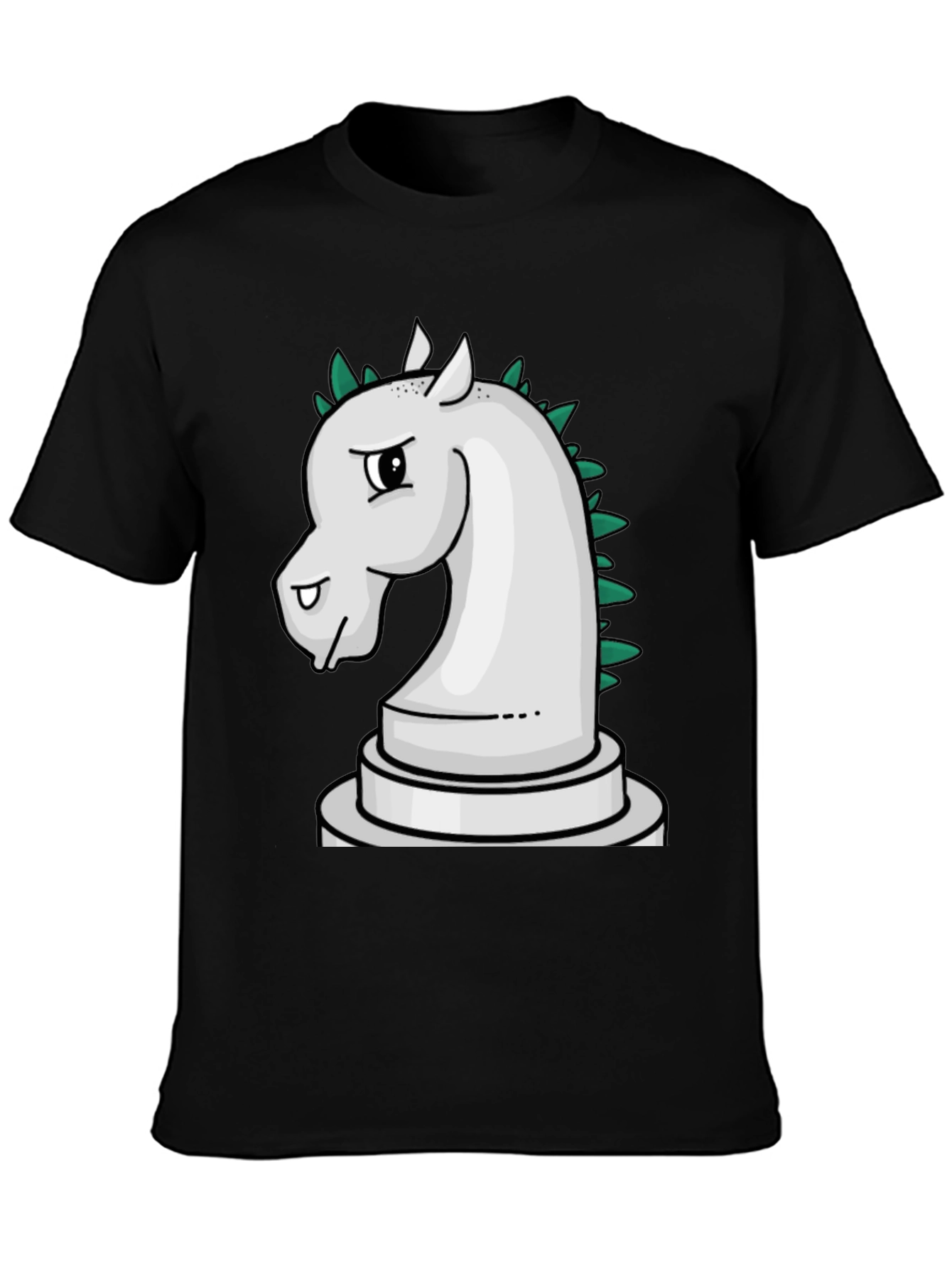 Chess Knight Dragon T-Shirt - Black