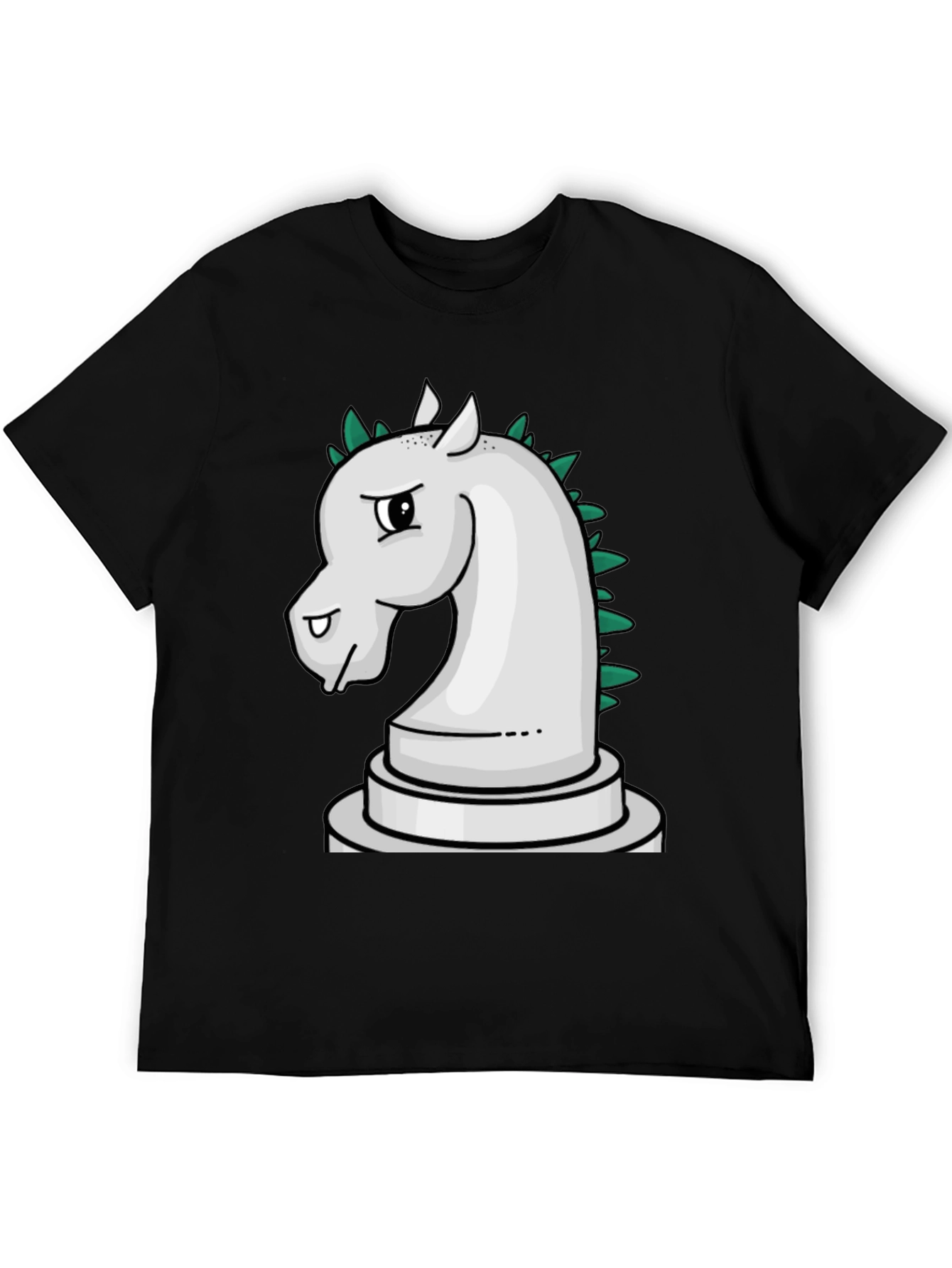 Chess Knight Dragon T-Shirt - Black