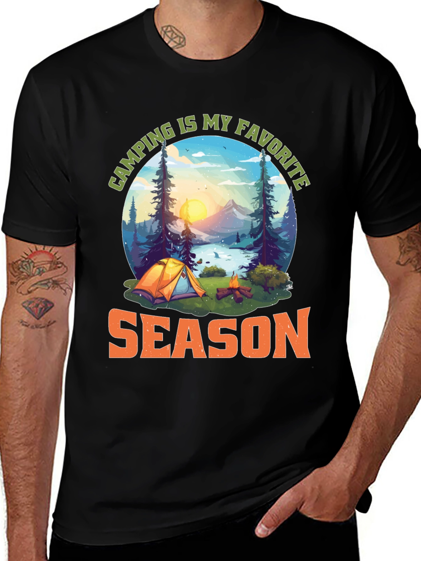 Camping Is My Favorite Season Graphic T-Shirt