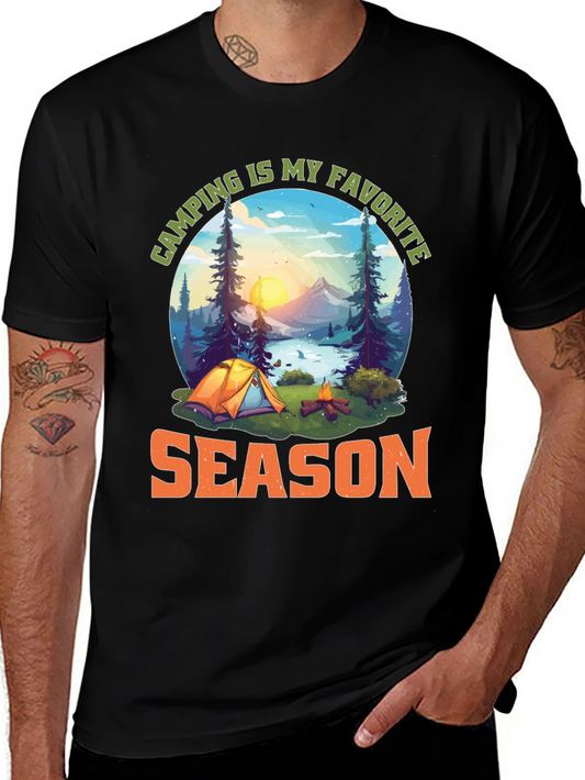 Camping Is My Favorite Season Graphic T-Shirt