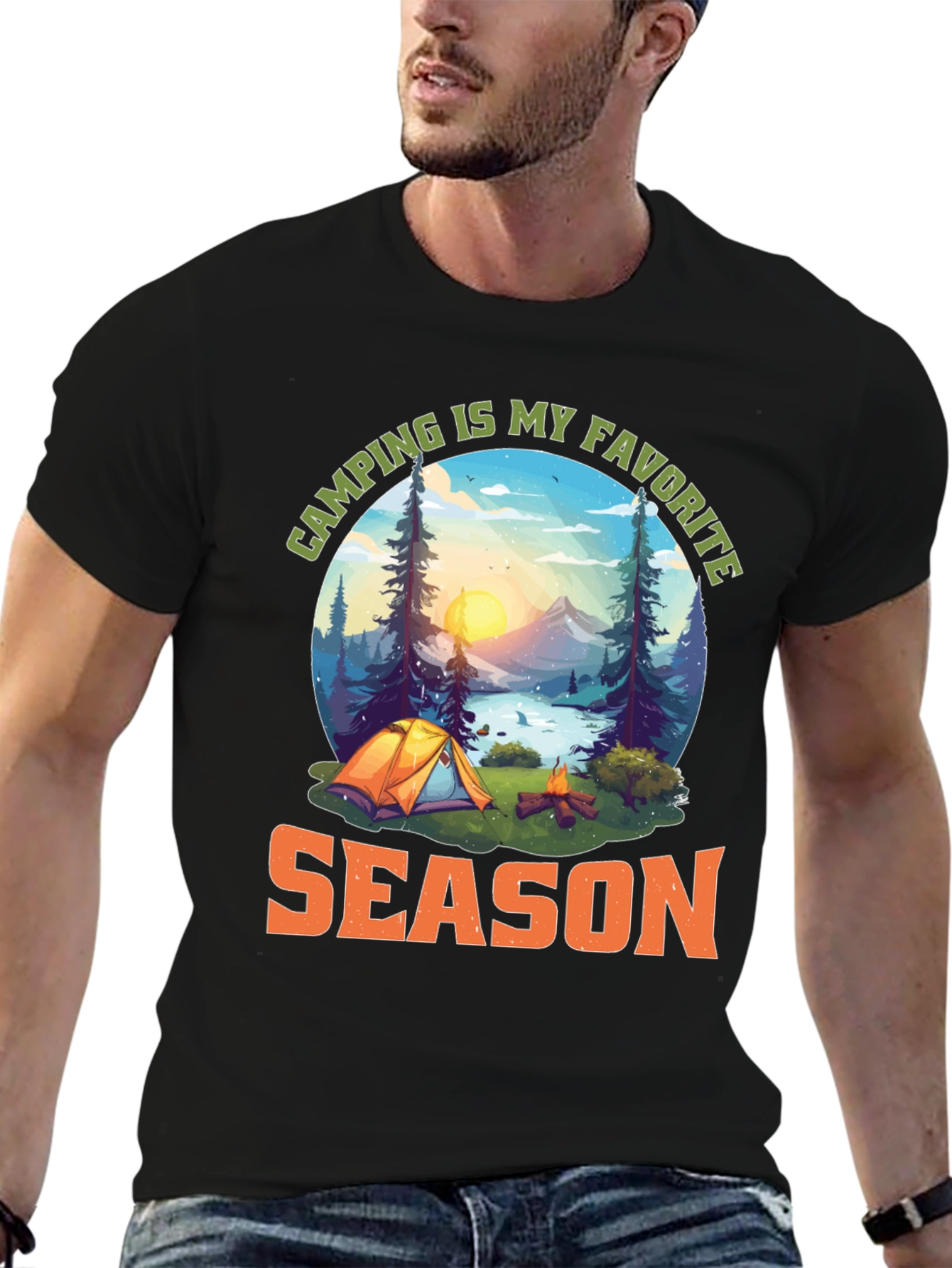 Camping Is My Favorite Season Graphic T-Shirt