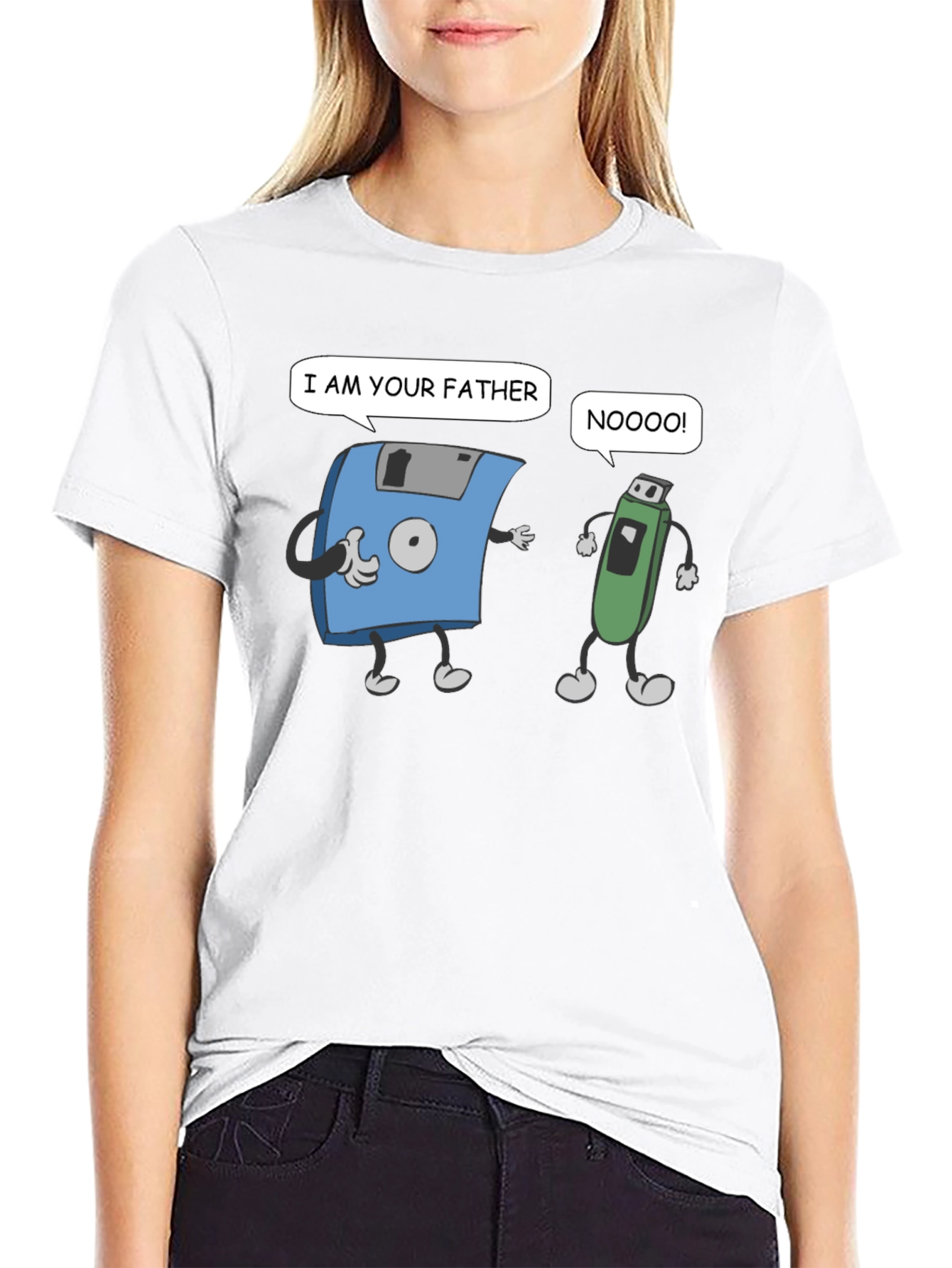 Funny Fathers Day T-Shirt: Retro Tech Humor