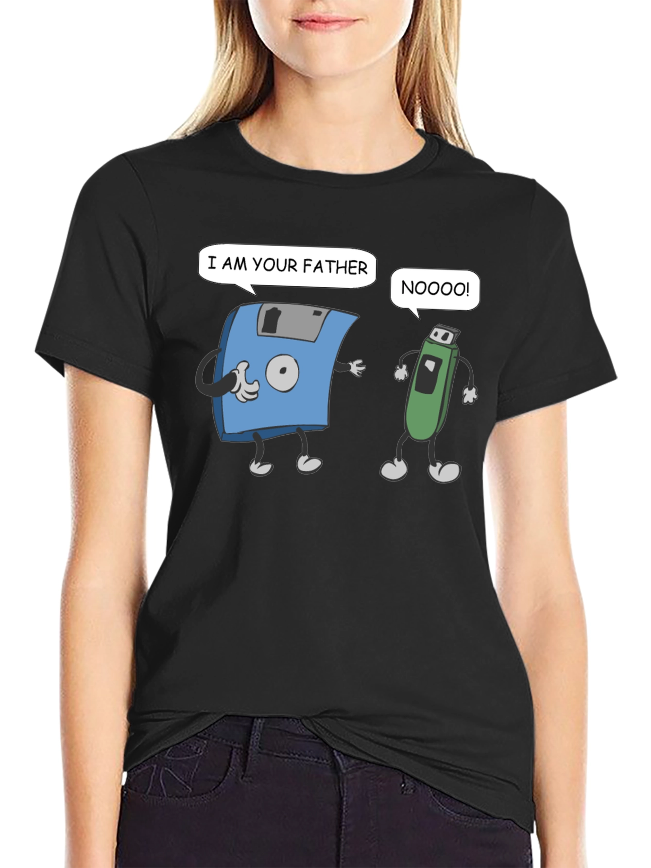 Funny Fathers Day T-Shirt: Retro Tech Humor