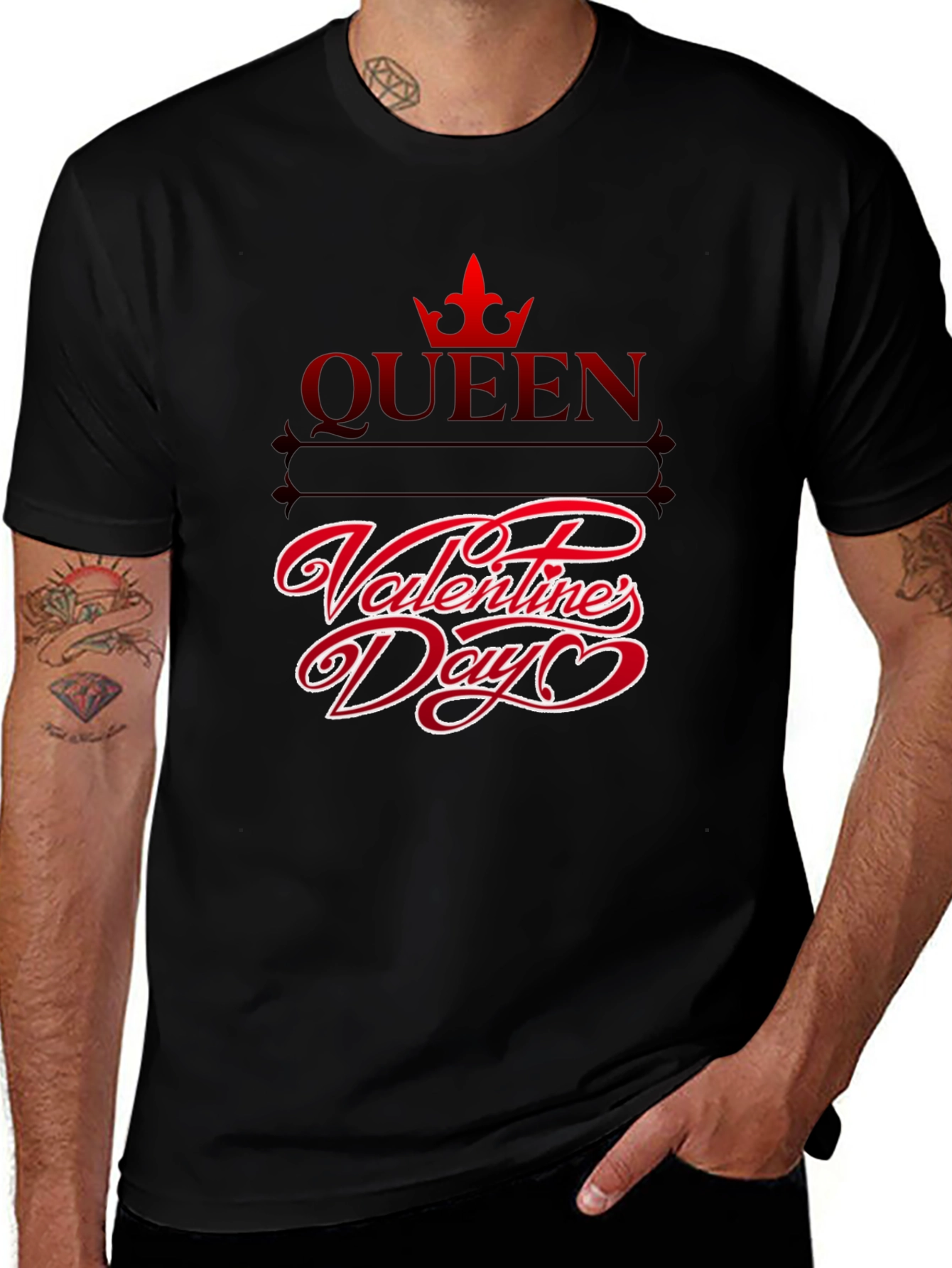 Queen Valentines Day Graphic T-Shirt