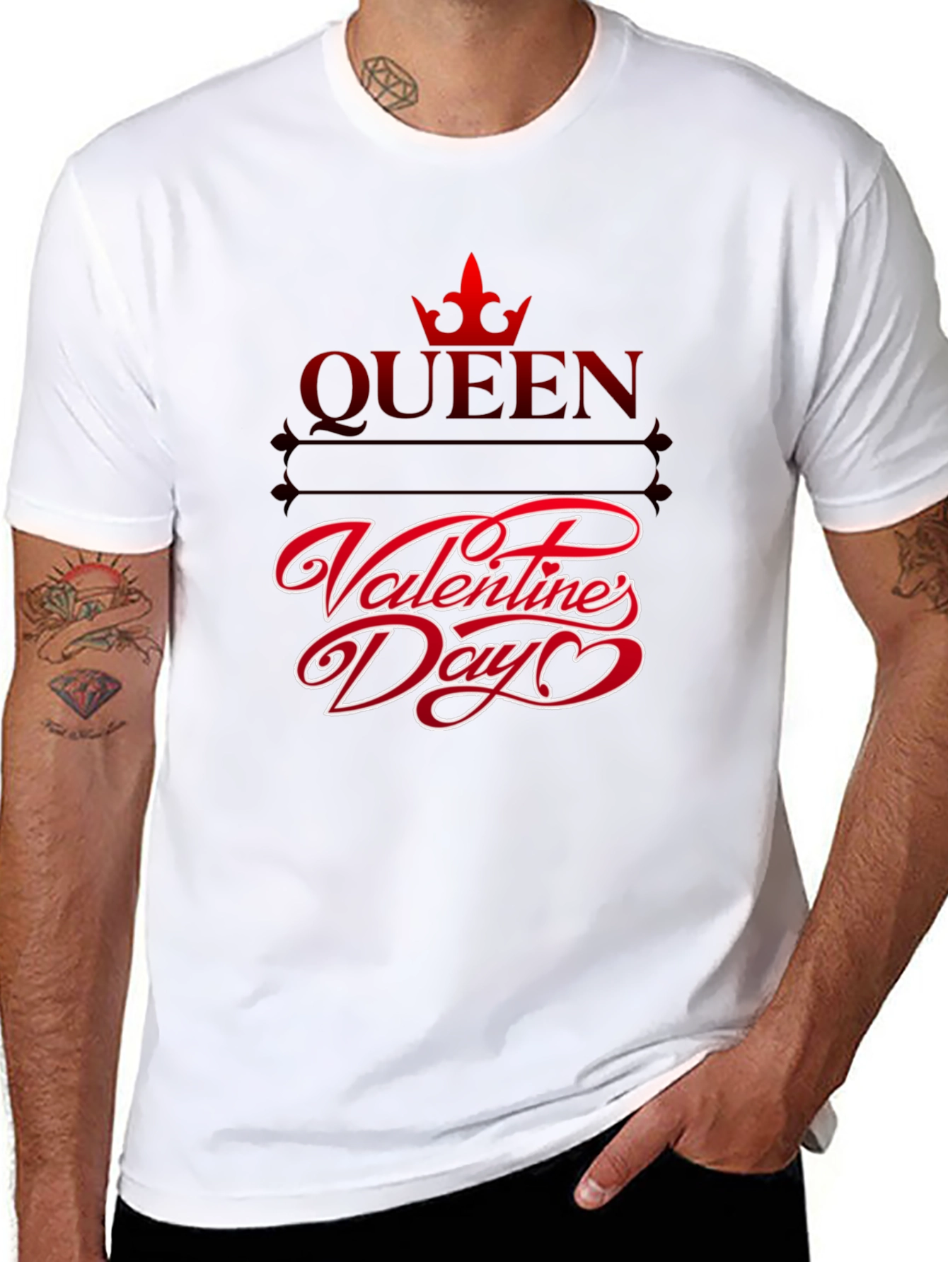 Queen Valentines Day Graphic T-Shirt