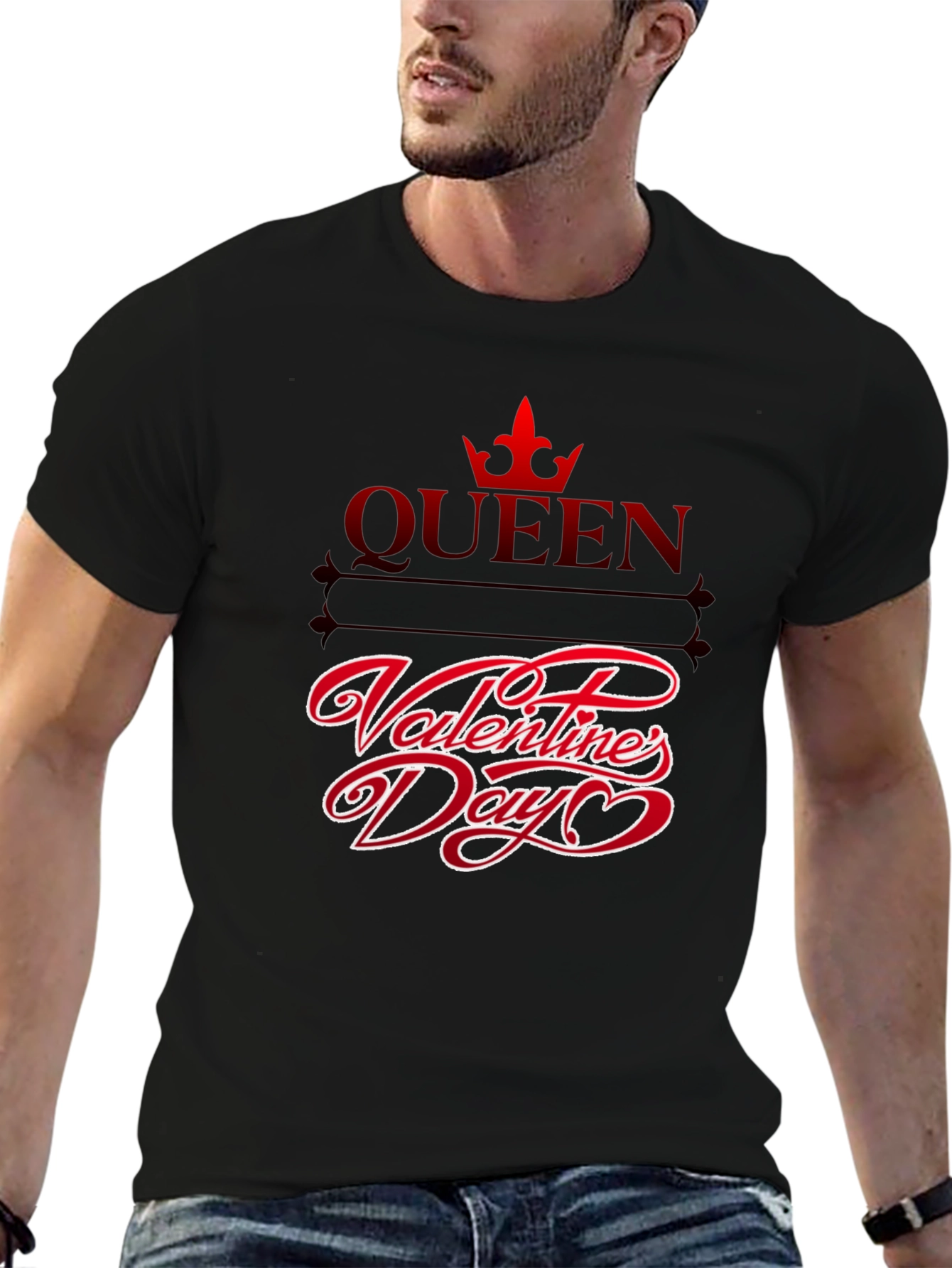 Queen Valentines Day Graphic T-Shirt